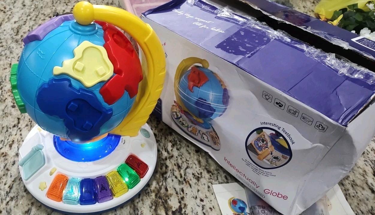 Intellectual Globe Toy-Colorful Piano Keys & Light Effect-Coordination Learning