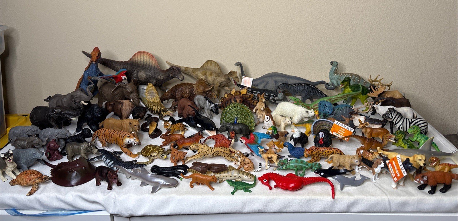 Lot of 88 Safari Ltd Schleich Dinosaur Forest Jungle Wildlife Collectible Models