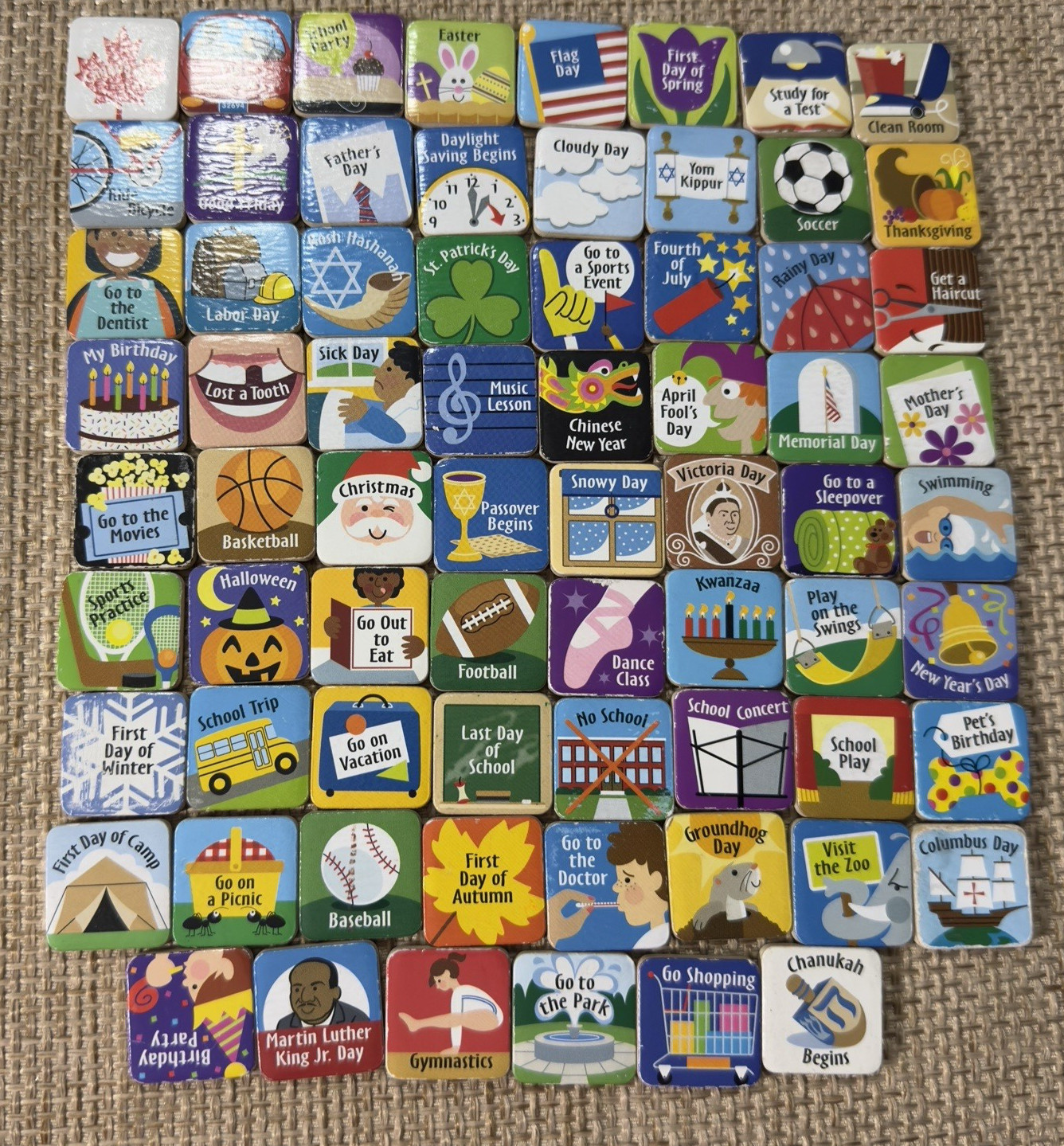 Melissa and Doug Calendar Magnetic Replacement Tiles Kids Educational School Toy