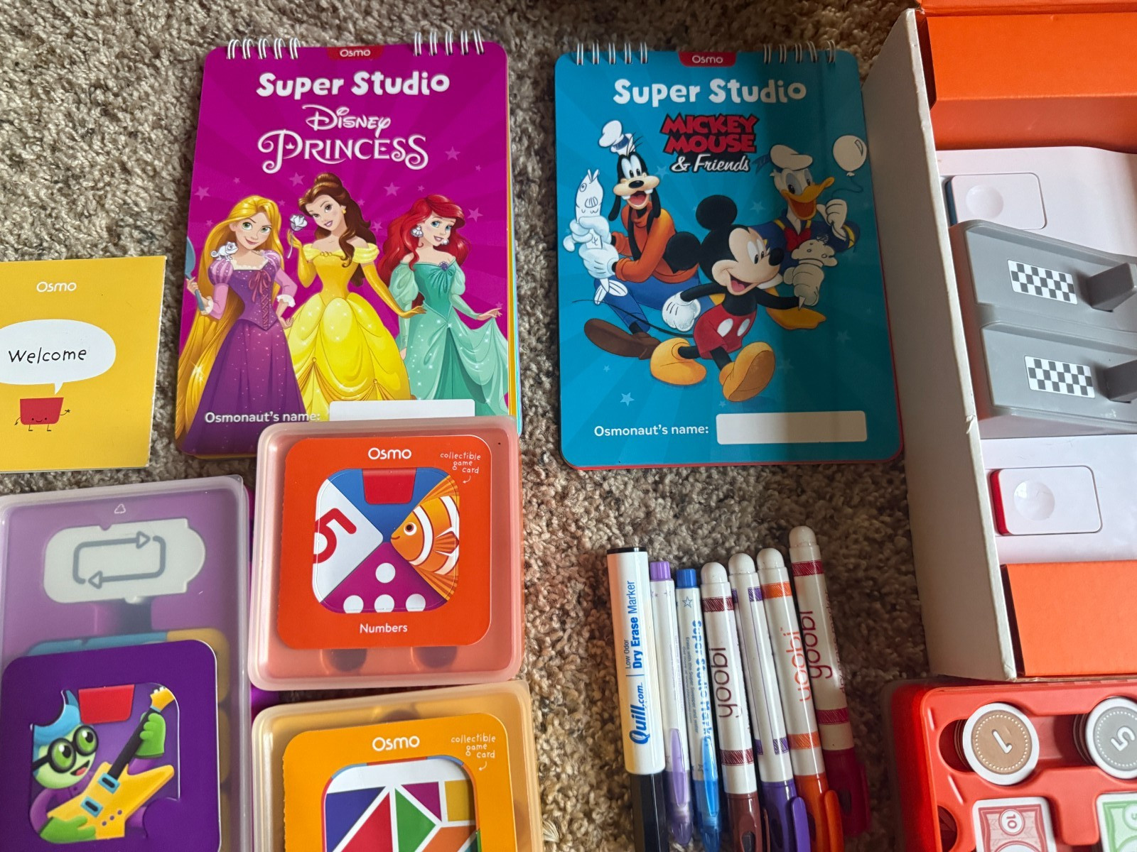 Osmo Large Lot – Pizza – Disney Super Studio Hot Wheels Mind Racers – 2 Bases