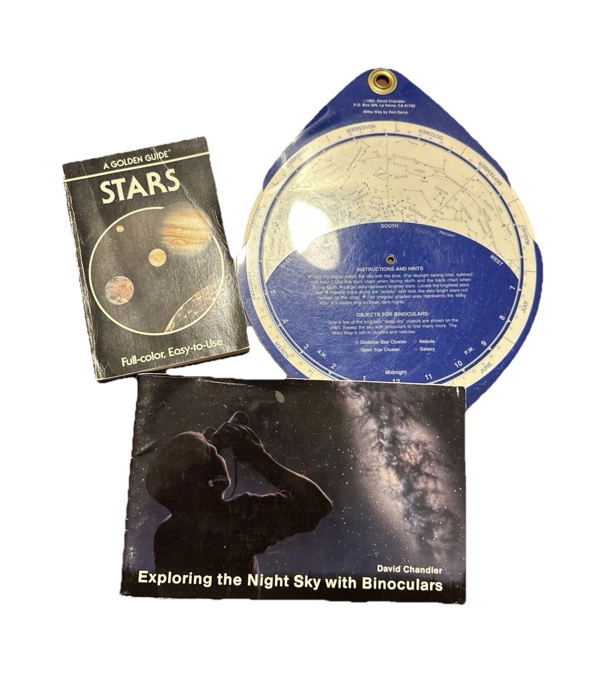 STAR GAZERS! Astronomy Starter Set Planisphere Star Chart & Binocular Guide