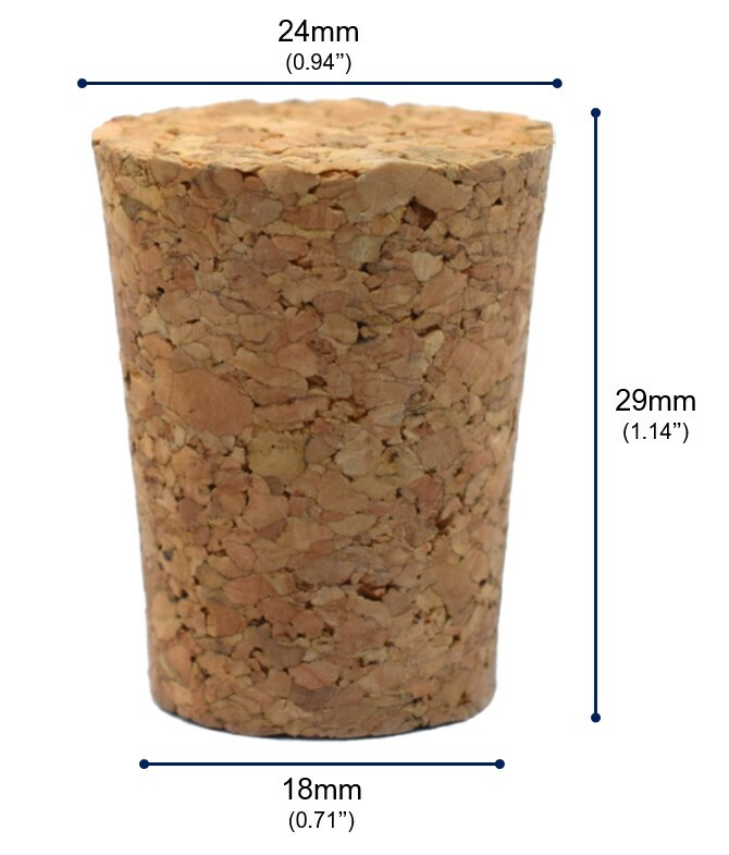 10PK Cork Stoppers, Size #9 – Tapered Shape – Eisco Labs