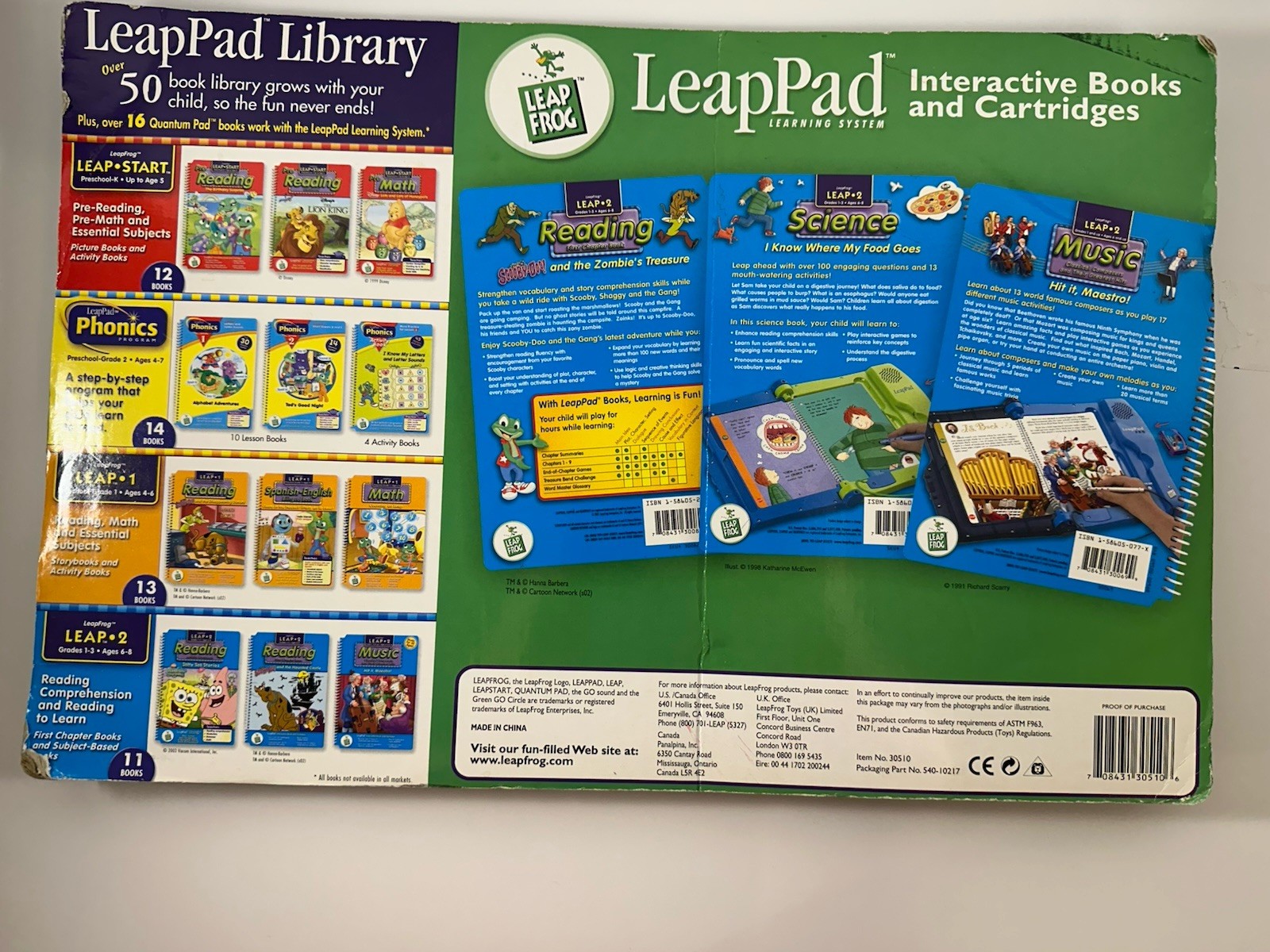 Leap Frog LeapPad 3 Interactive Books Cartridges LEAP 2 Grades 1 And Up Ages 6-8