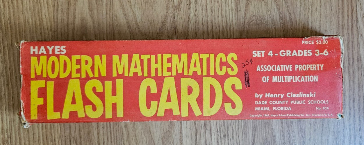 Hayes Modern Mathematics Flash Cards Set 4 & 6 Grades 3-6 1965 Vintage Lot