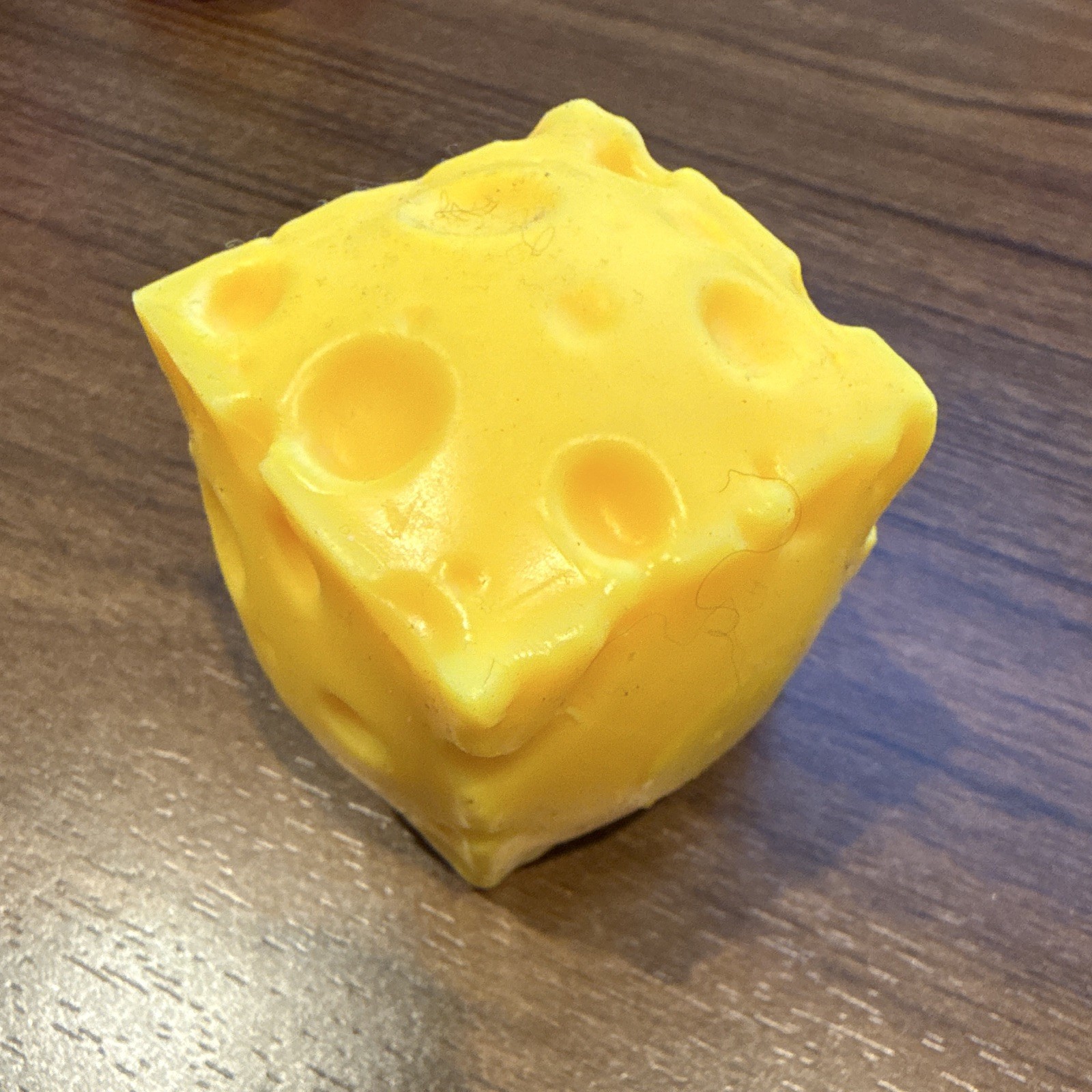 Yellow Cheese Cube Tactile Squeeze Toy, Ages 3-4, 4-7, 8-11 Years