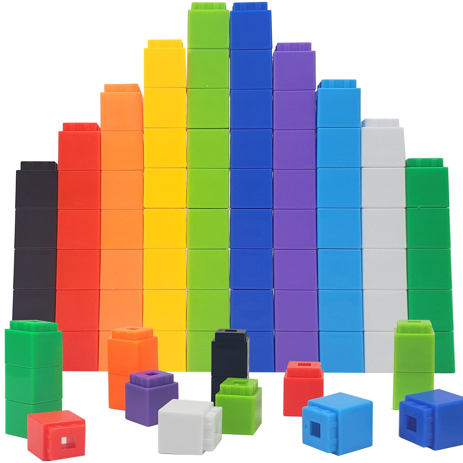 KUTOI Math Manipulatives Counting Cubes, Educational Medium, Multicolor