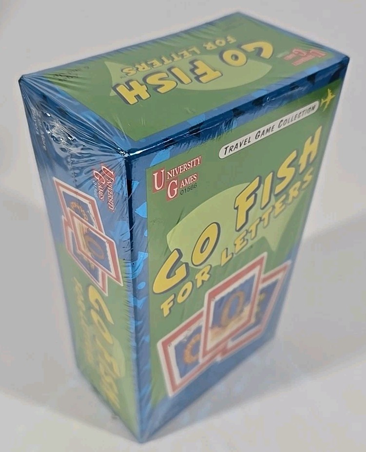 Go Fish For Letters Laminated Make A Word Card Game University Games Rare-New!