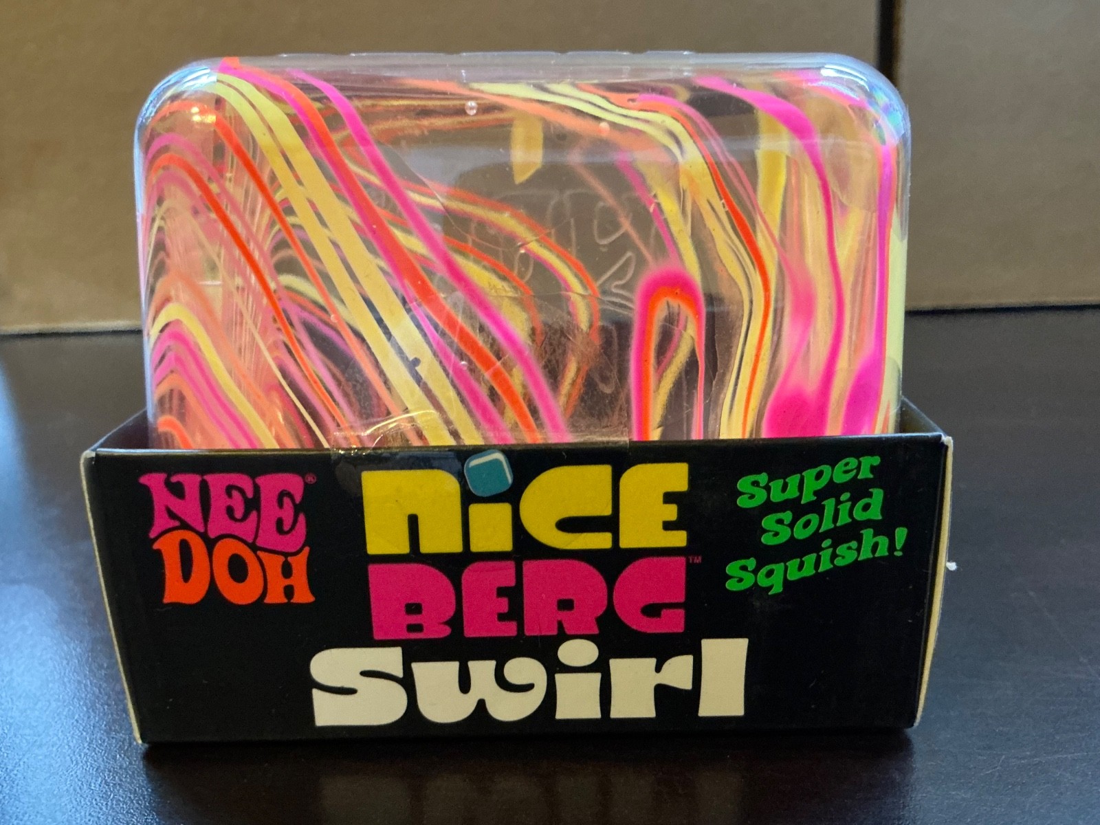 NeeDoh Nice Berg Swirl – ORANGE YELLOW PINK SWIRL – NEW – AUTHENTIC
