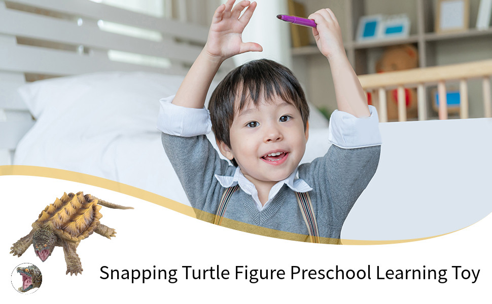 Snapping Turtle Figure Animal Model Preschool Learning Toy Miniature Statue Kids