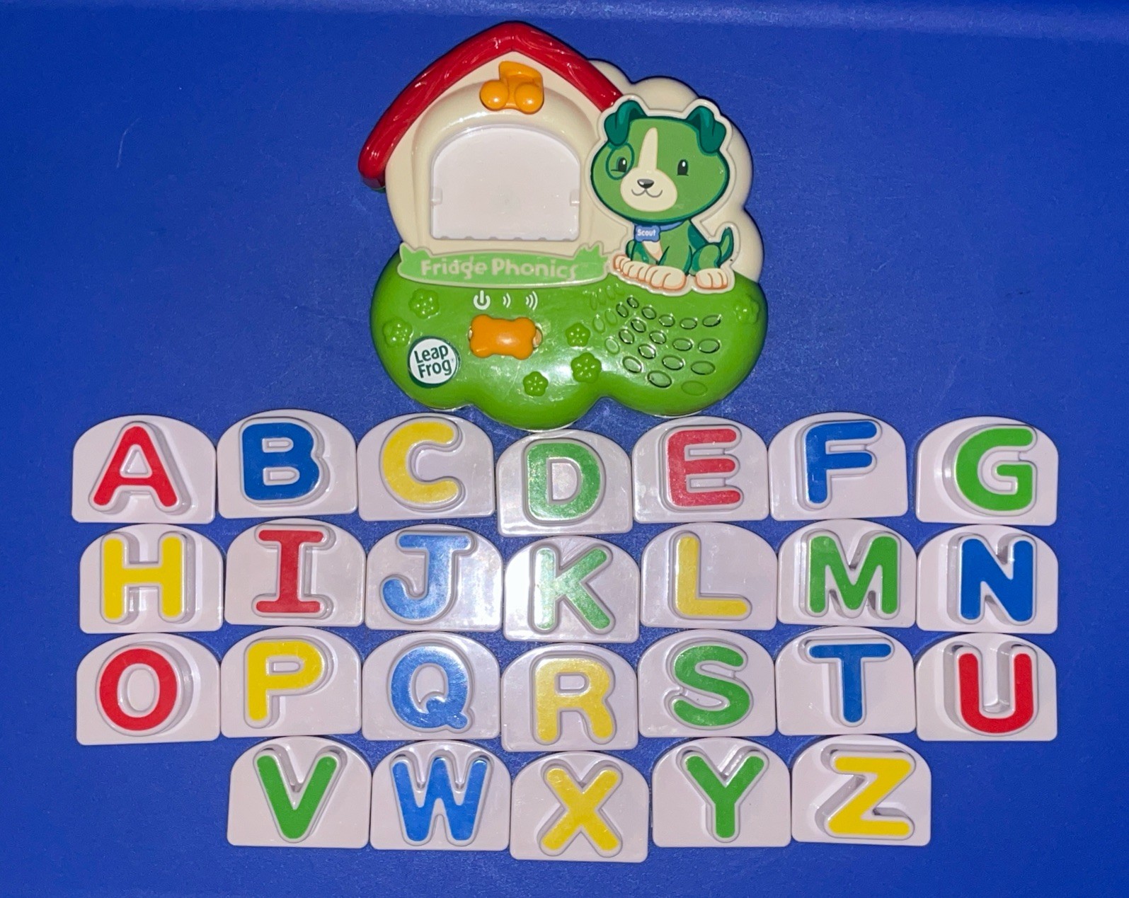 Leap Frog Fridge Phonics Scout Doghouse Letters Magnetic Complete Tested 2009