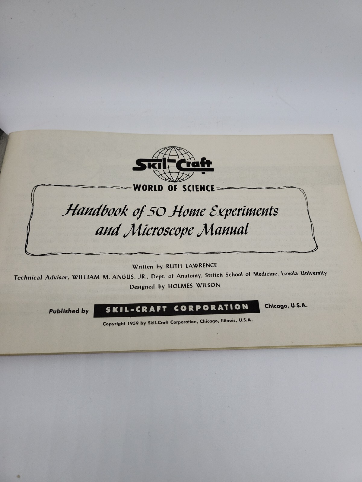 Vintage 1959 Skil Craft Microscope Instruction Manual Original