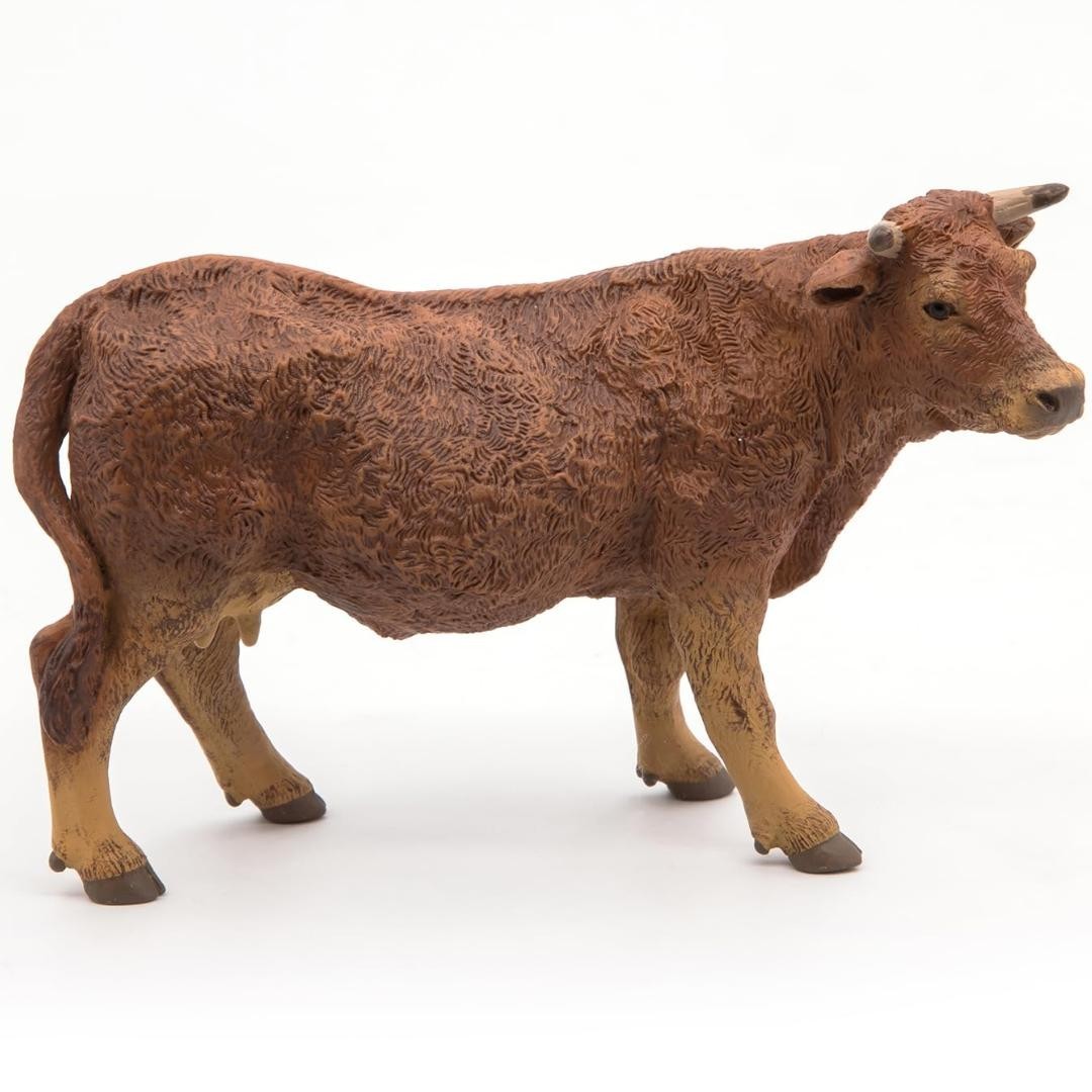 Limousine Cow Figurine – Hand Painted Farm Animal Toy Figure – Papo 51131