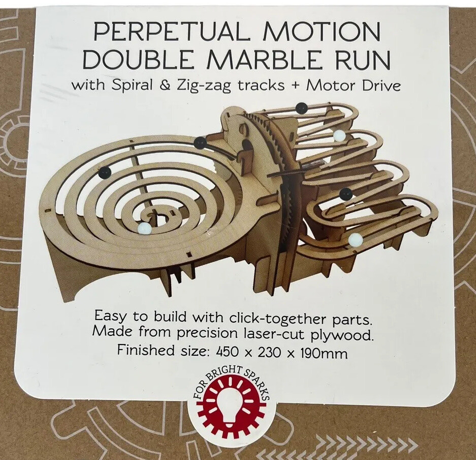 Engenius Contraptions Build Your Own Model Perpetual Motion Double Marble RunNIB