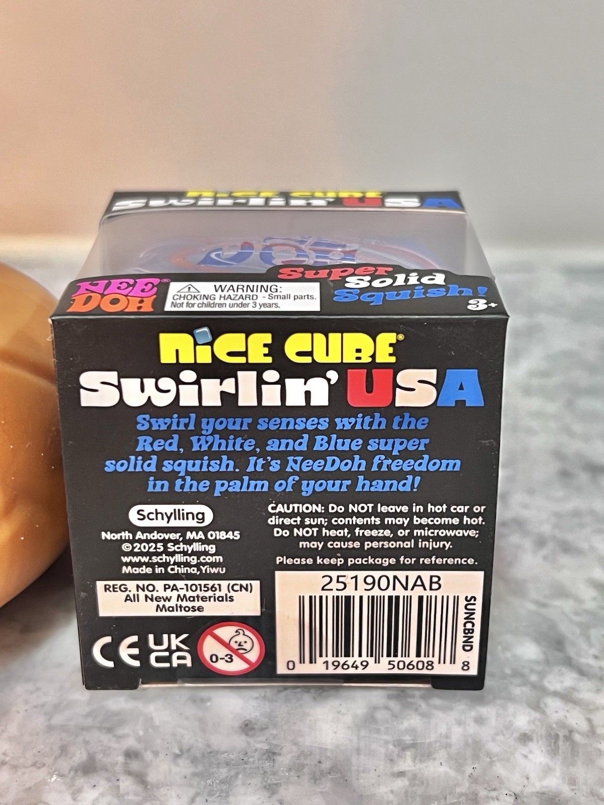 Sunny Days Squishy Patriotic Bear + NeeDoh Nice Cube Swirlin’ USA 🇺🇸❤️🤍💙