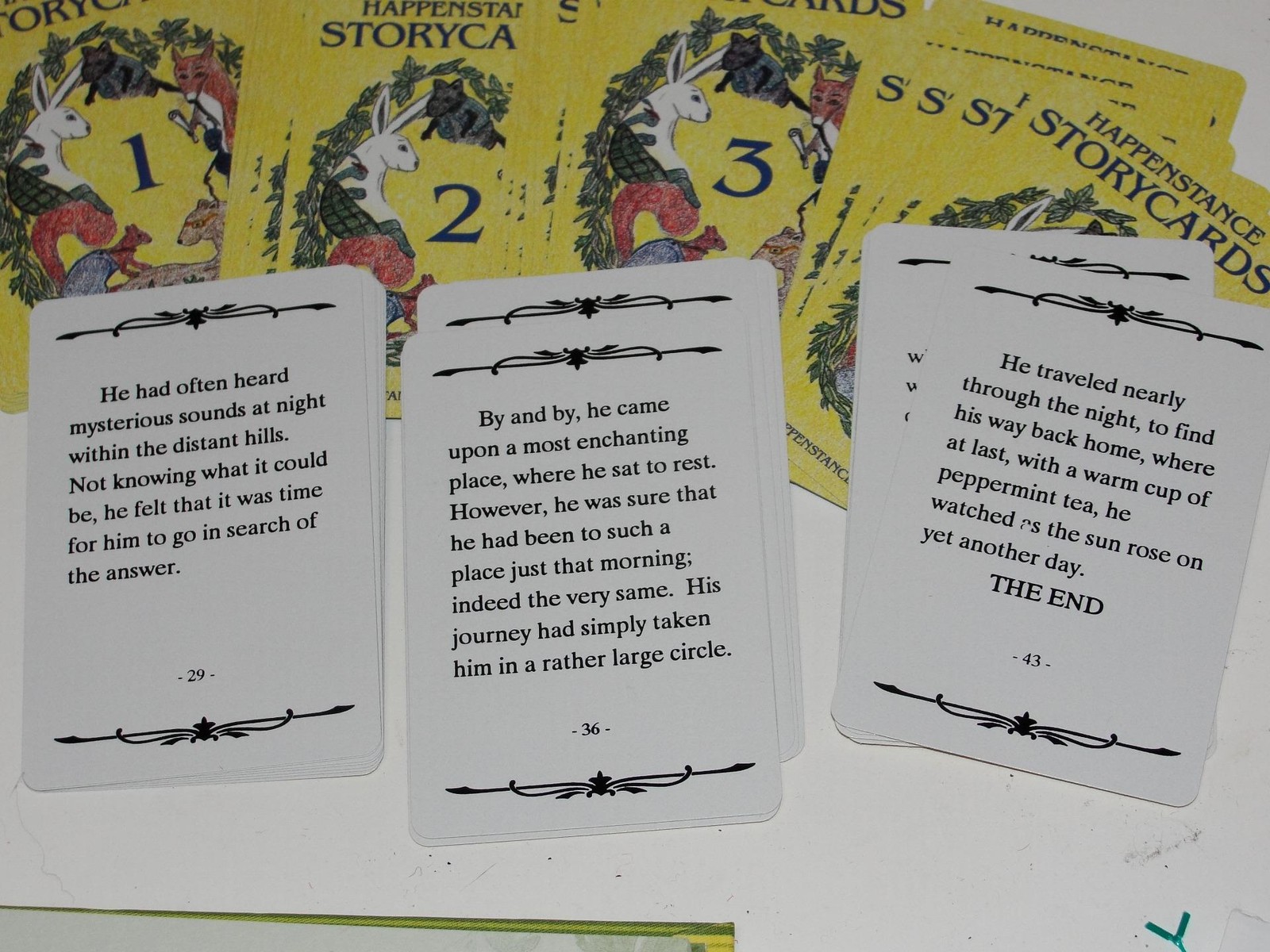 Vintage 1993 Happenstance Story Cards – Stack & Flip Cards to Create New Stories