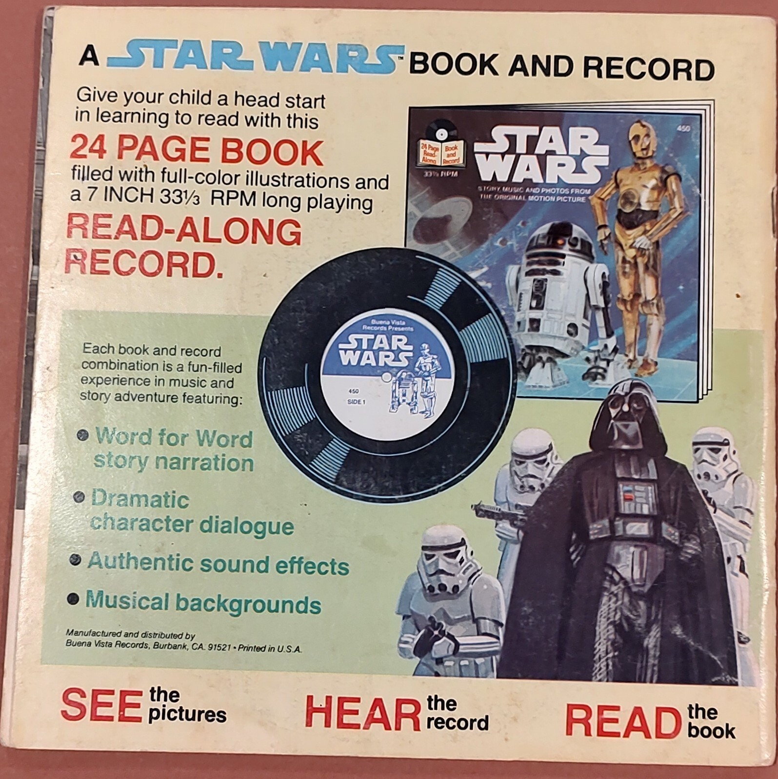 Star Wars 24 Page Read Along Books with 33 1/3 RPM Records 1979 Lucasfilm Ltd.