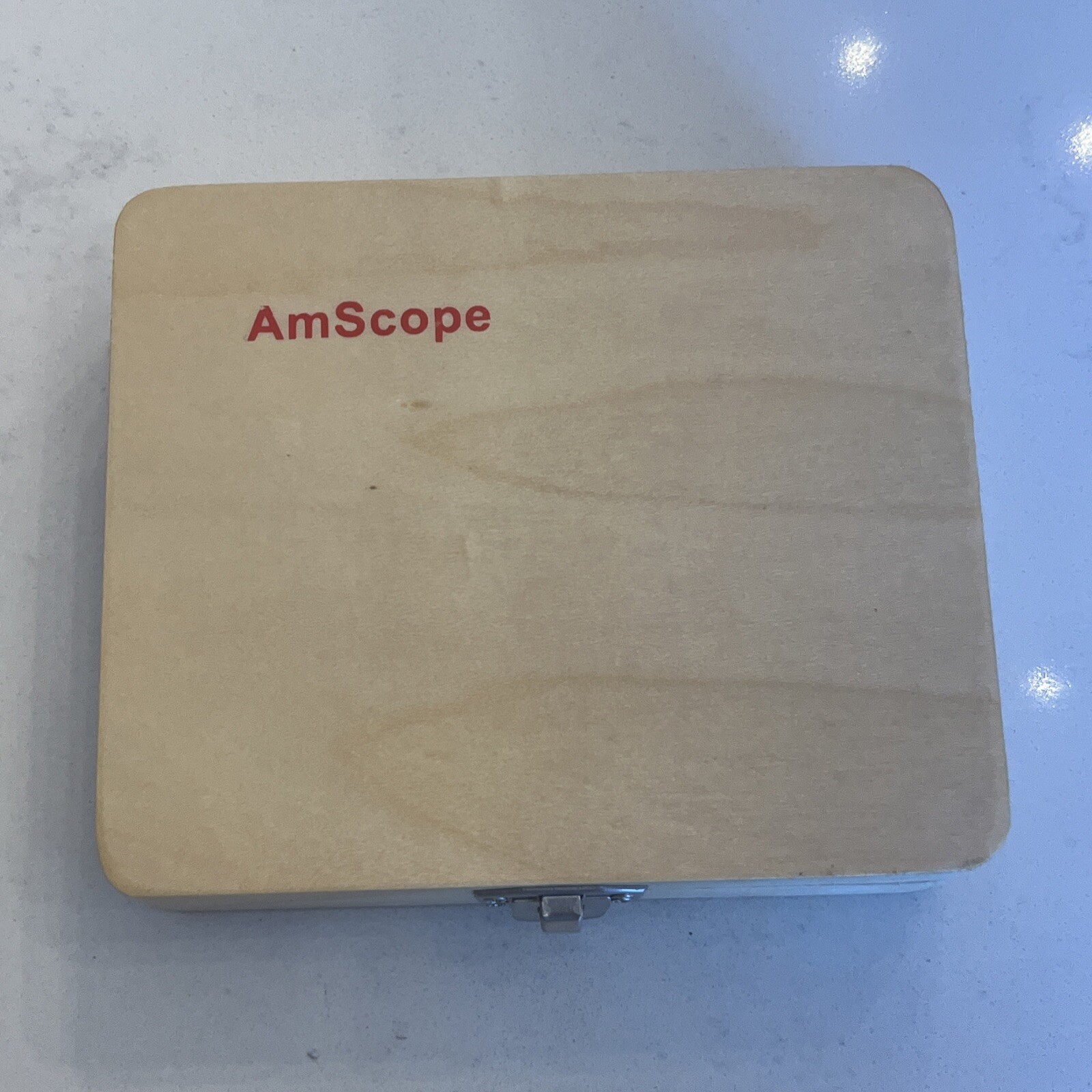 AmScope 25 Prepared Biology Microscope Glass Slides in Wooden Box B49/158