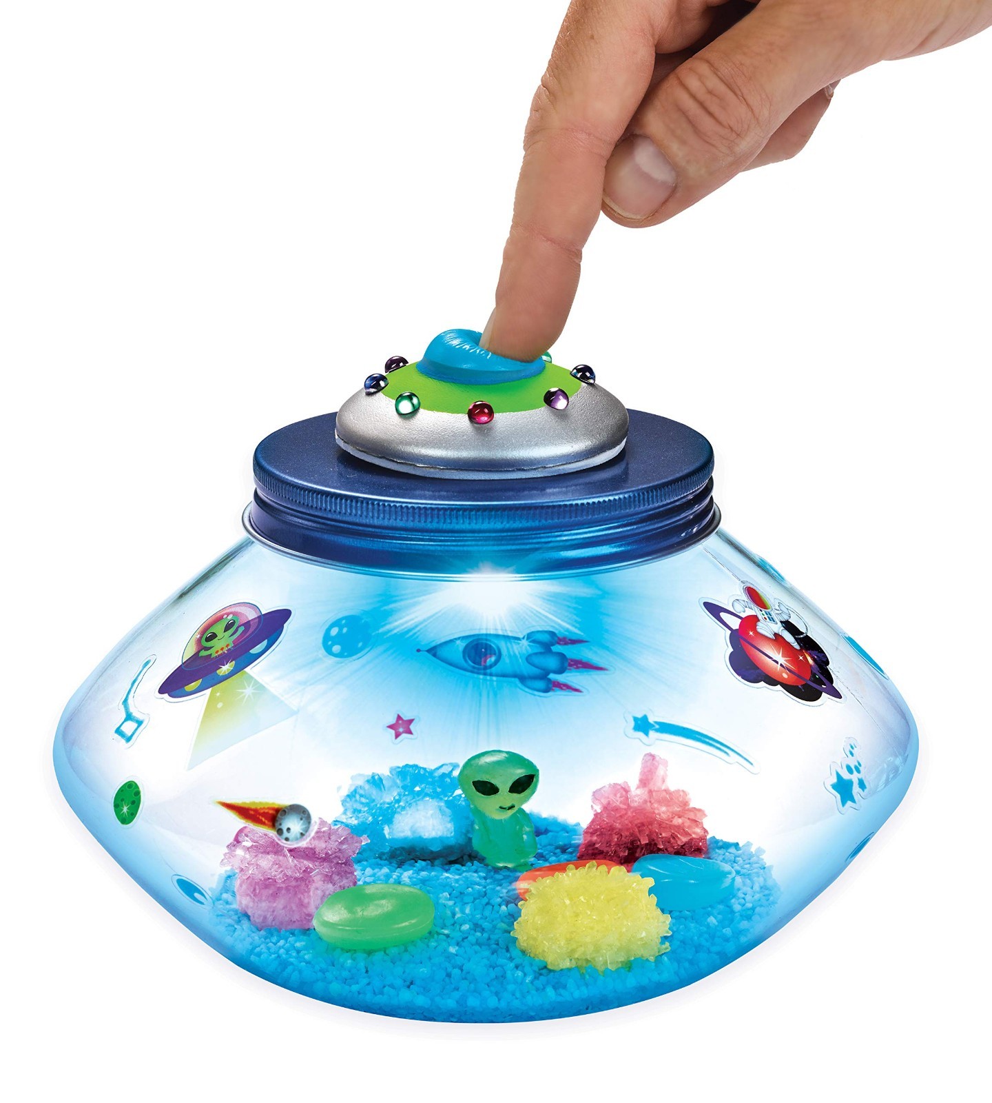 DIY Crystal Space Terrarium Kit – STEM Science Project for Kids 6+ – Fun Crystal