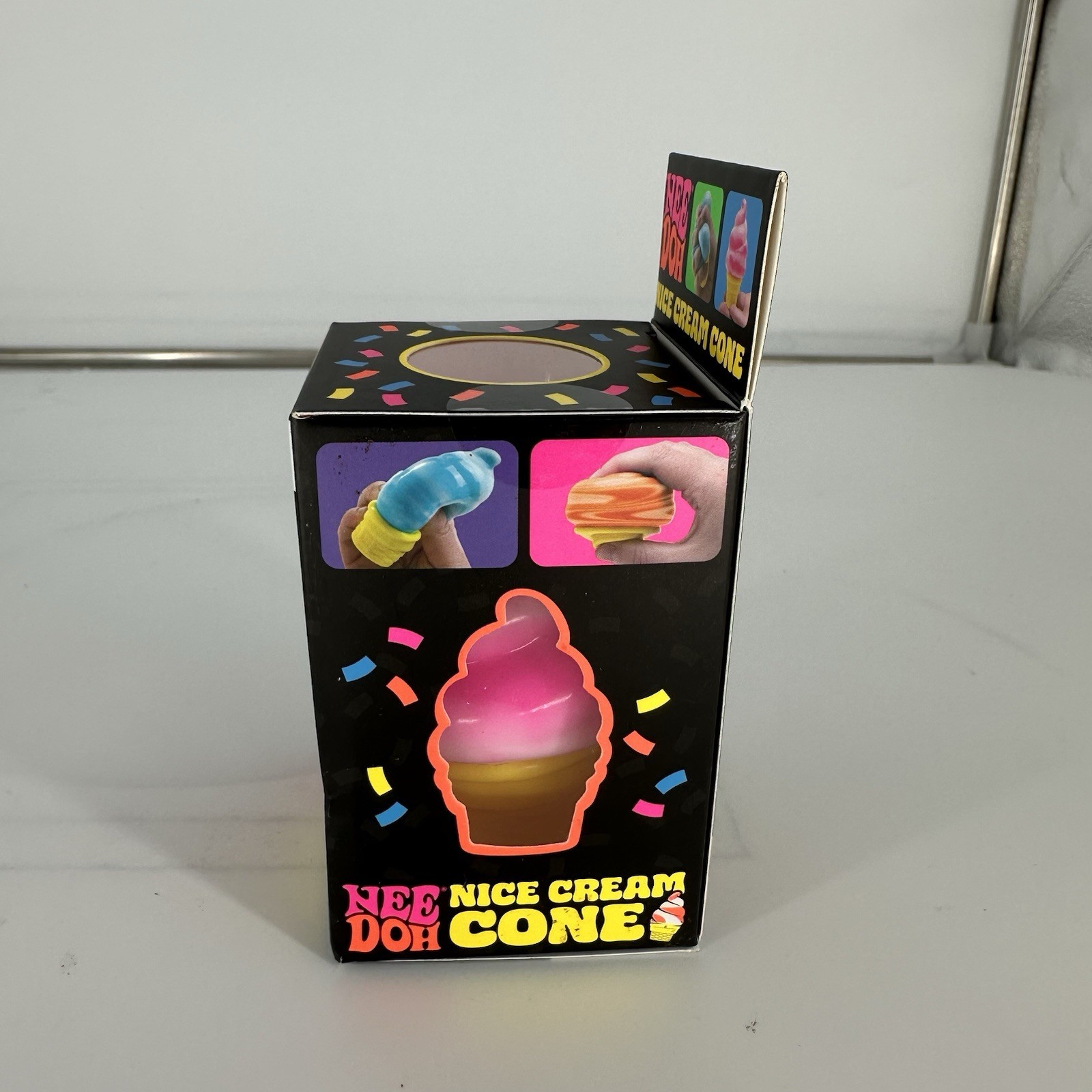 🔥 NeeDoh Nice Cream Cone Pink AUTHENTIC Schylling Stress Toy Yellow 2025 RARE