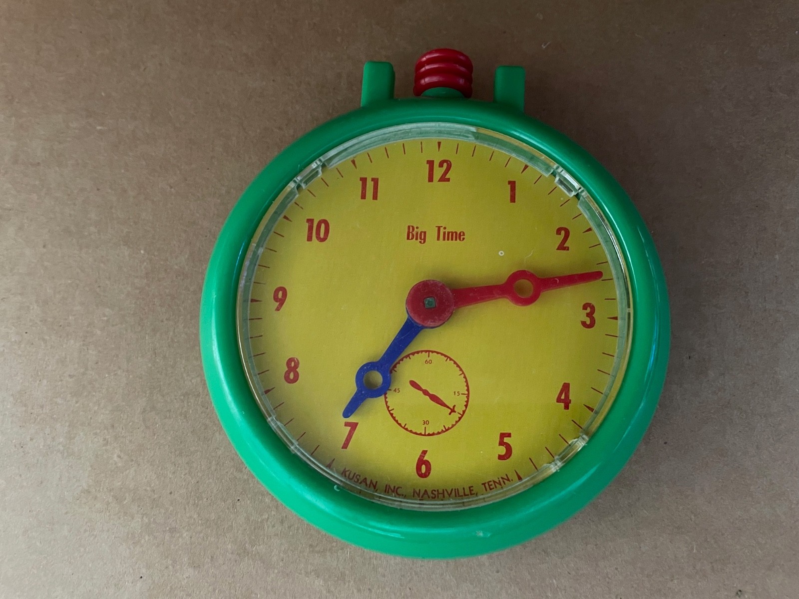 Vintage BIG TIME Kusan Inc Plastic Toy Watch Clock