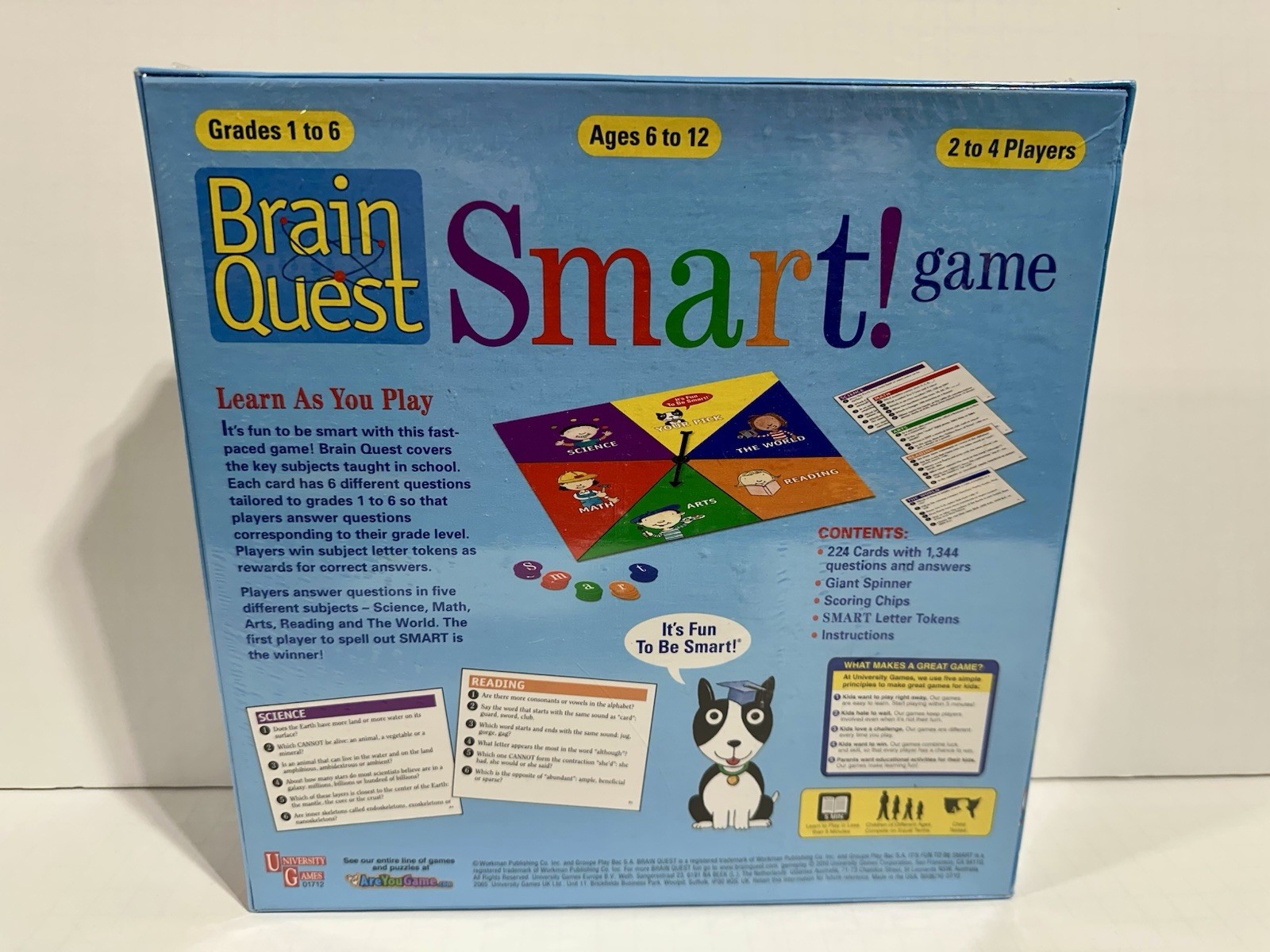 University Games Brain Quest “Smart!” Game: for Grades 1-6 (Brand New)