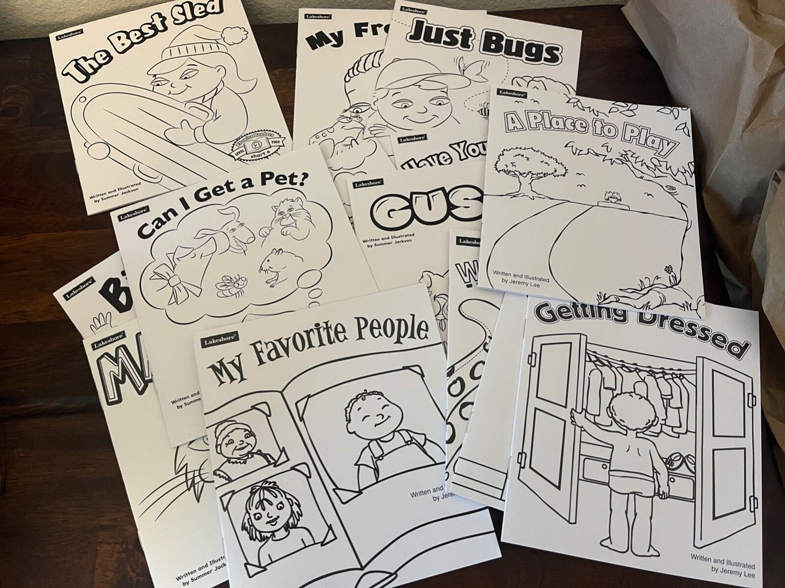 New Lakeshore Lot of 17 Emergent Readers/Level 1 & 2 Readers-Coloring Booklets