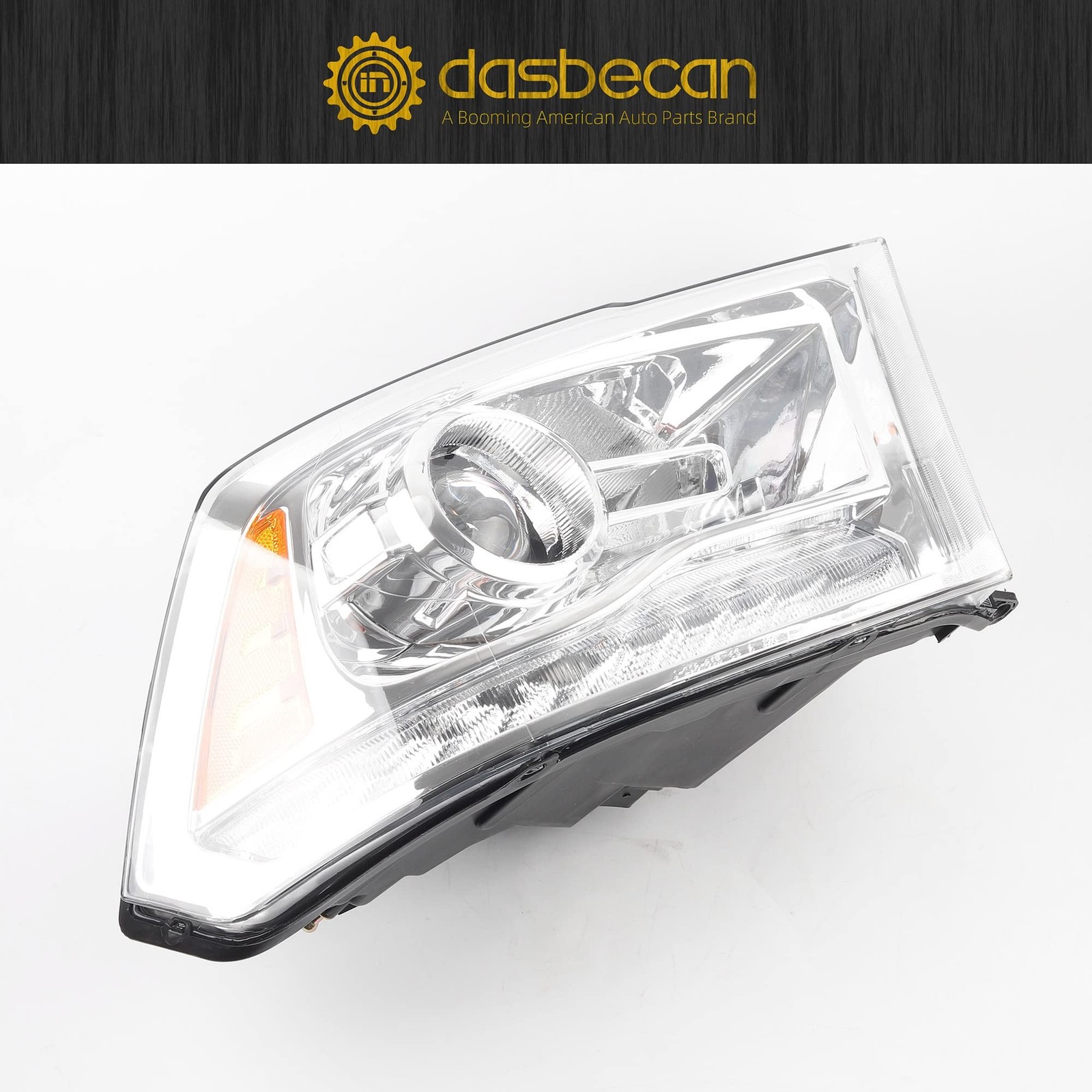 Dasbecan OE Projector Halogen Headlights w/LED Signal DRL Compatible With Dod…