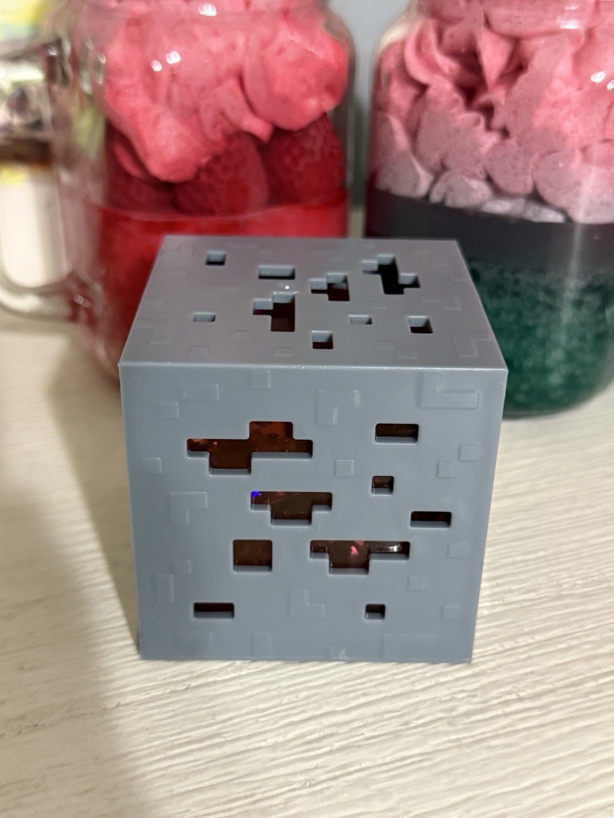 New MINECRAFT JELLY CUBES – RARE Red Viral Squishy Nee Doh Ish Type Fidget