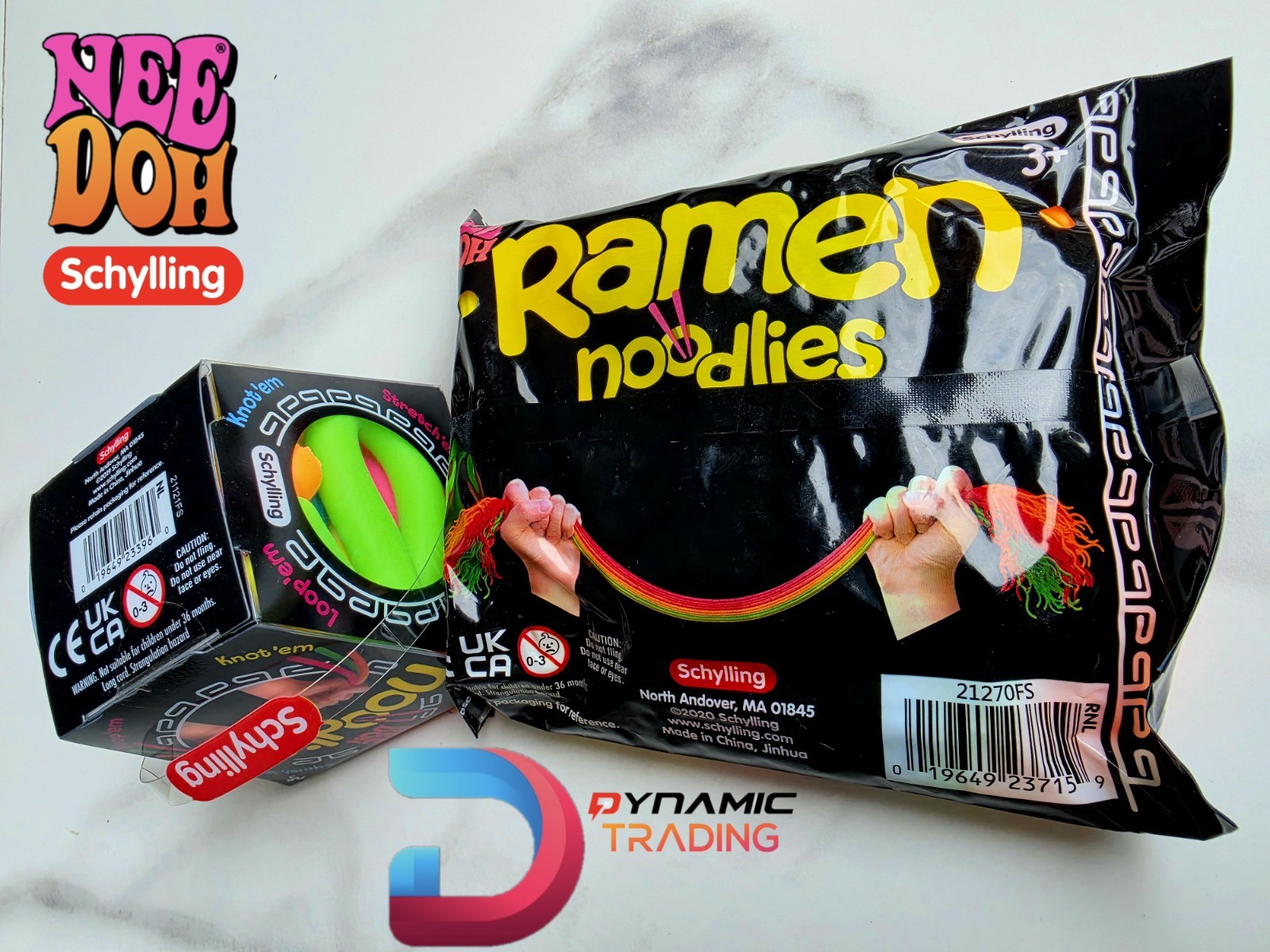 NeeDoh Ramen Noodlies Bundle Set Nee Doh Sensory Fidget Squishy Noodles Toy NEW