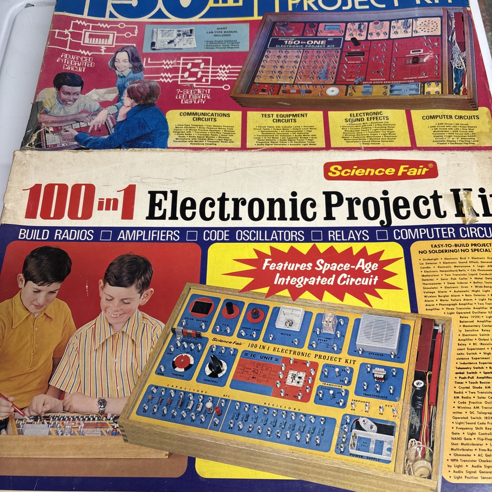 Two Science Fair Electronic Project Kits, 150 And One And 101 28–220 And 28–248