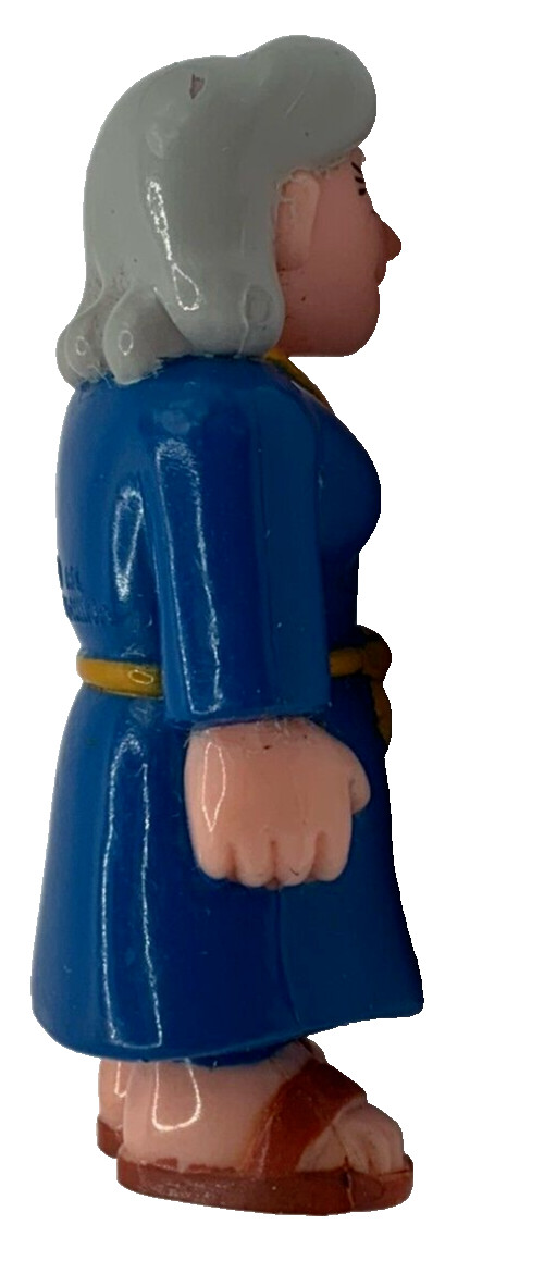 Noahs Ark Beginners Bible Mrs Noah Plastic Toy Figure Blue Dress 2.5 Inches