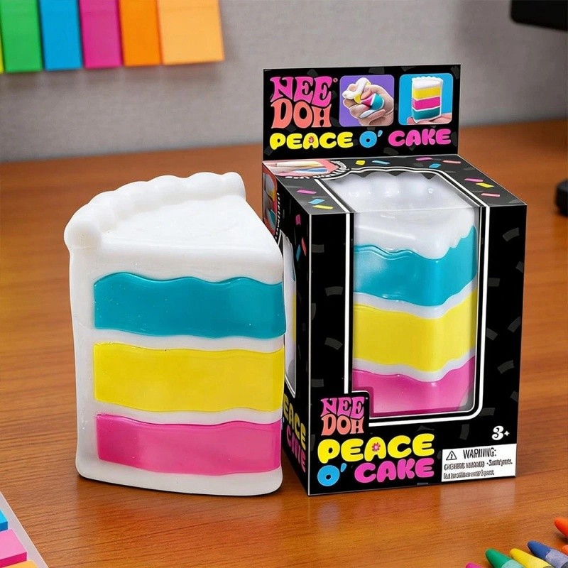 NeeDoh Peace O’ Cake Nice Cube Ball Stress Relief Sensory Toy Fight Toy Kid Gift