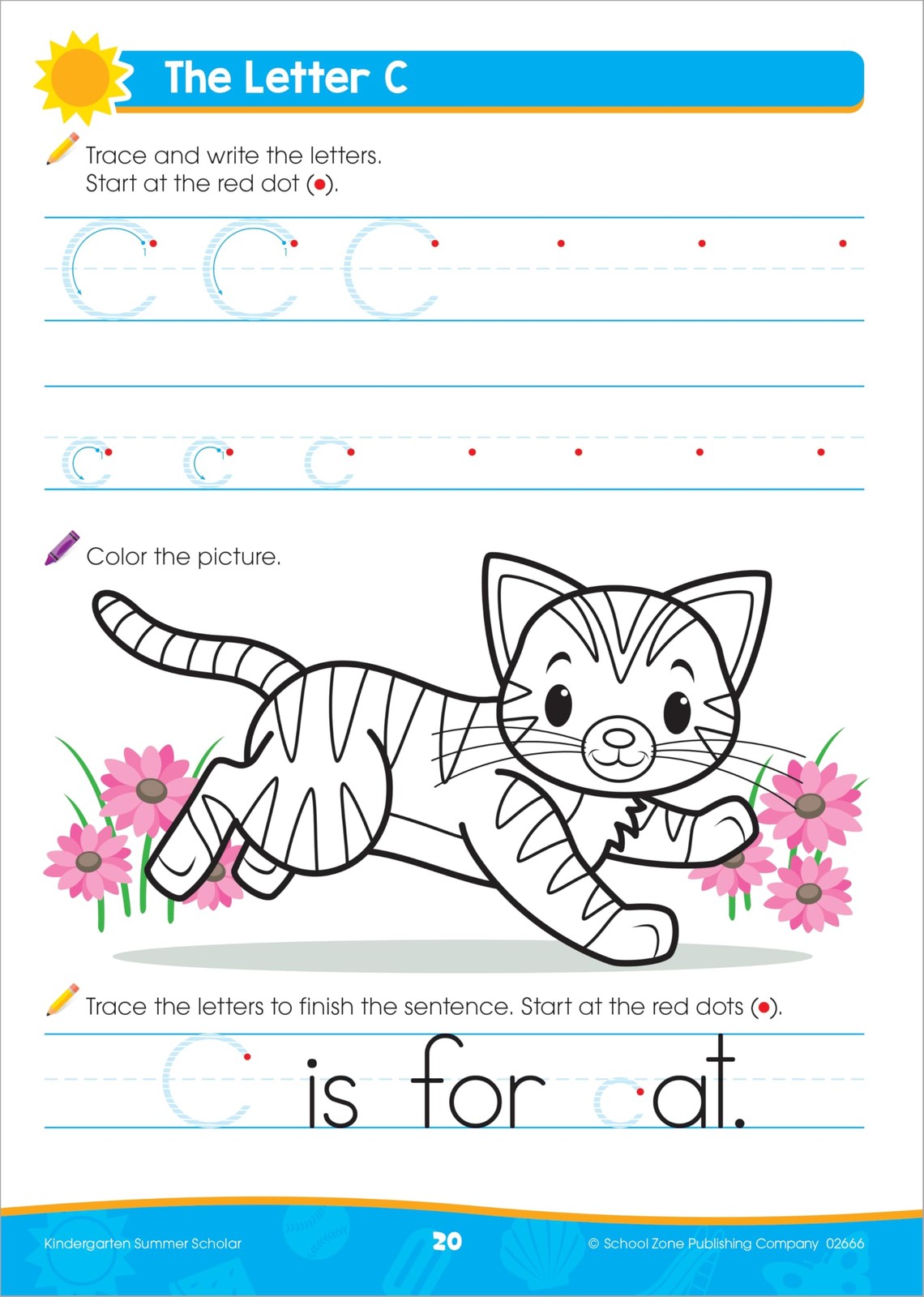 School Zone Kindergarten Summer Scholar Workbook: 80 Pages, Pre-K, Letters,…