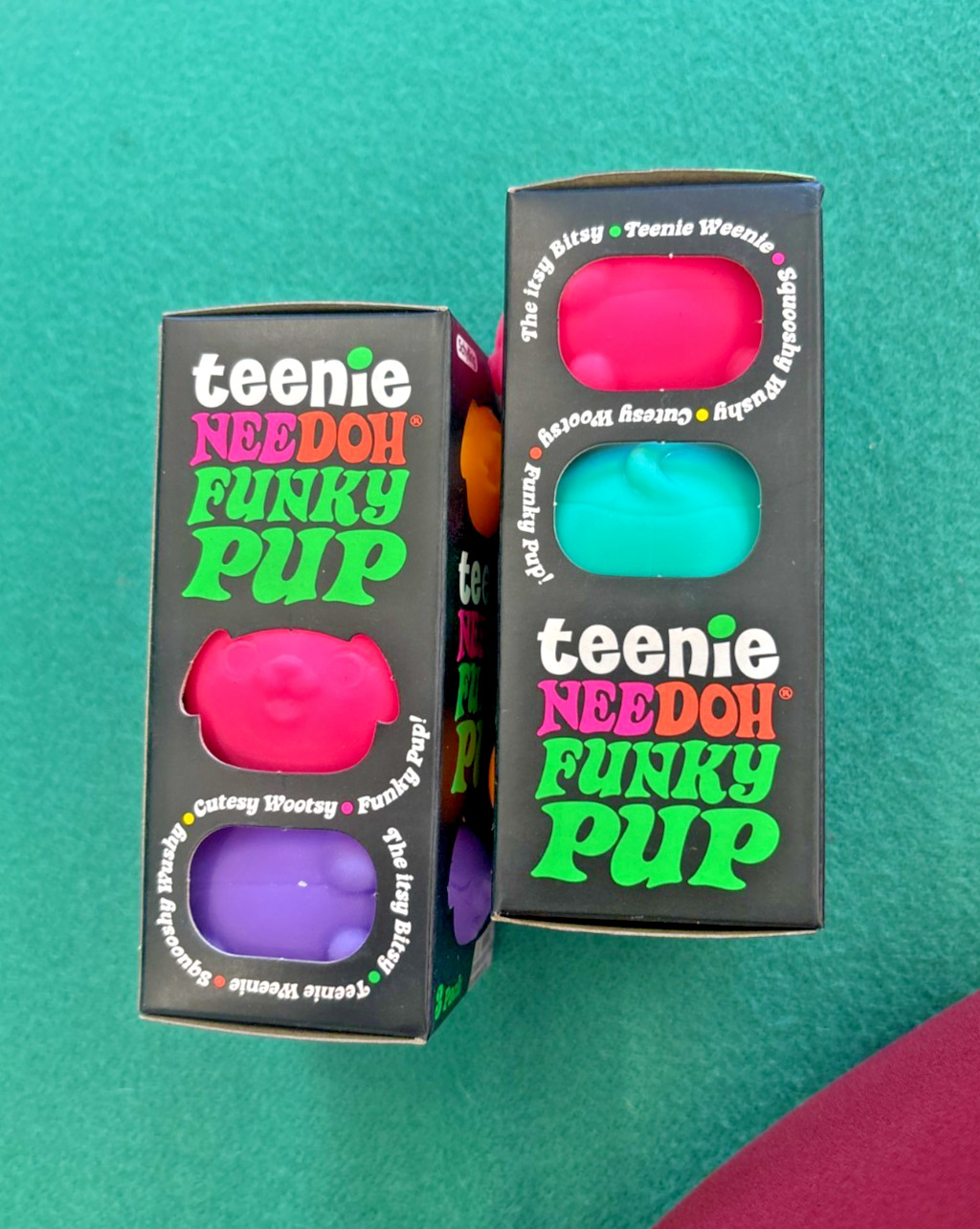 FUNKY PUP RARE NeeDoh TEENIE-3 Pack Squish Dog Fidget Toy REAL Schylling