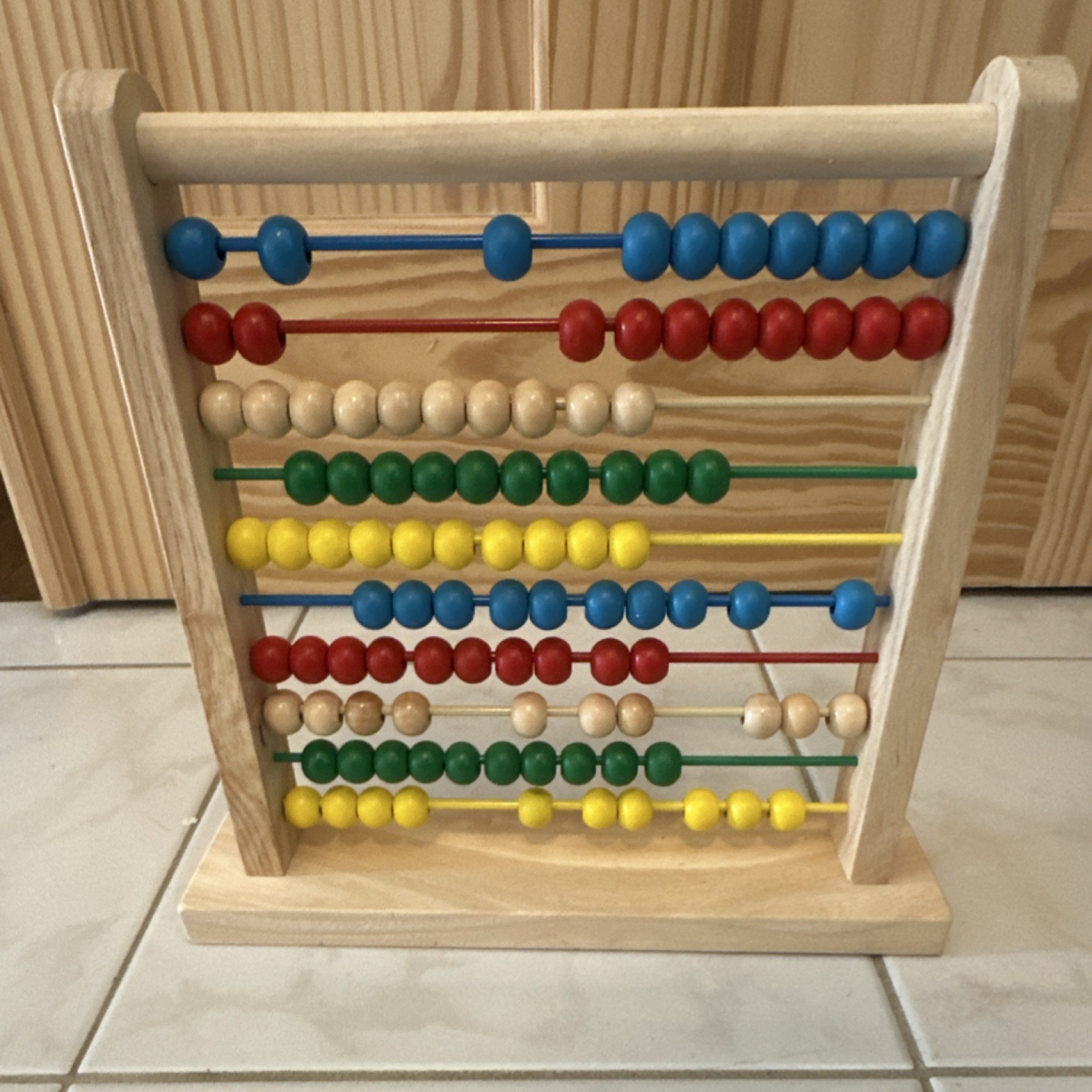 Wooden Abacus Mathematics Educational Toy Multicolor for Ages 3-7 Years