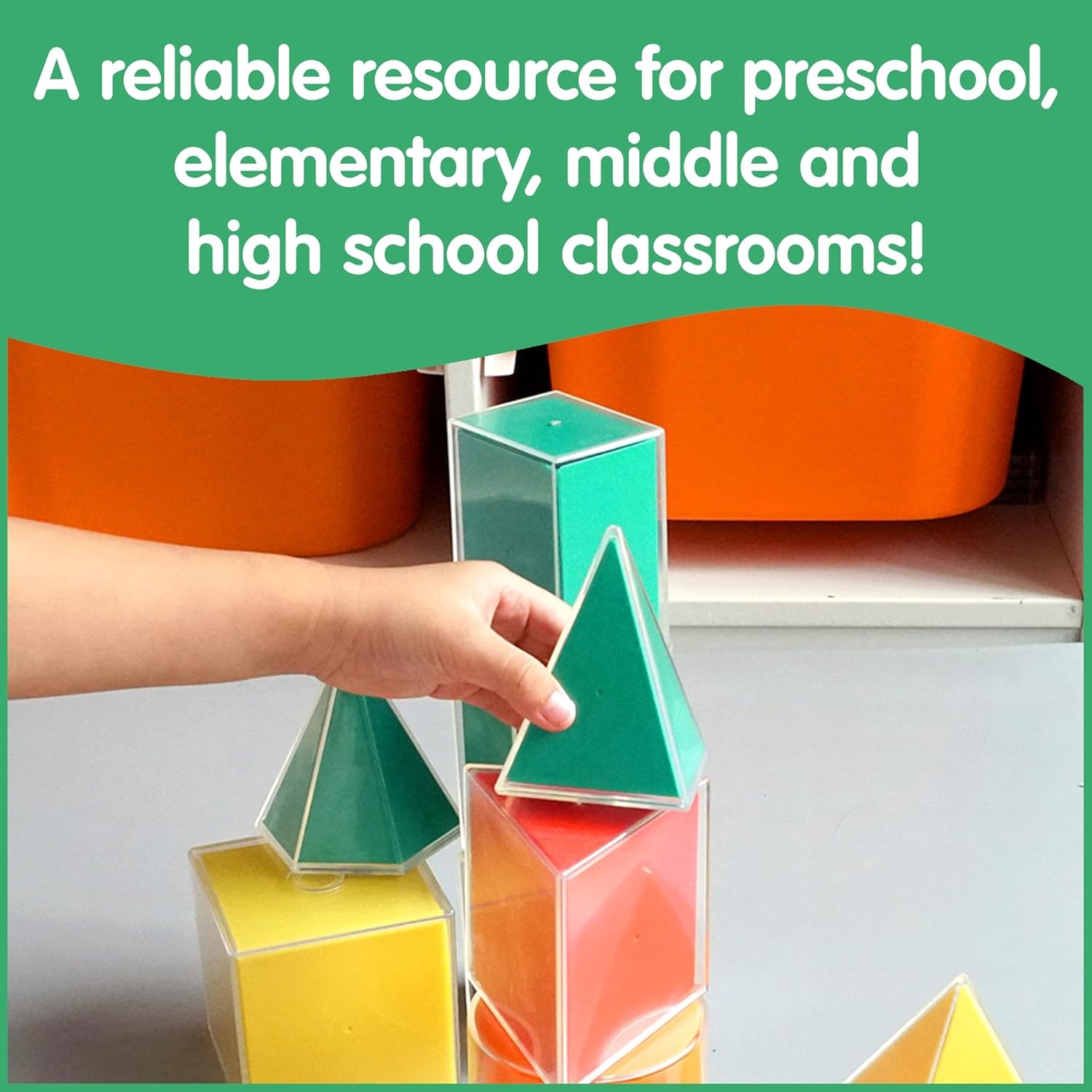 edxeducation 2D3D Geometric Solids | Set of 24 | 12 Shapes and 12 Folding…