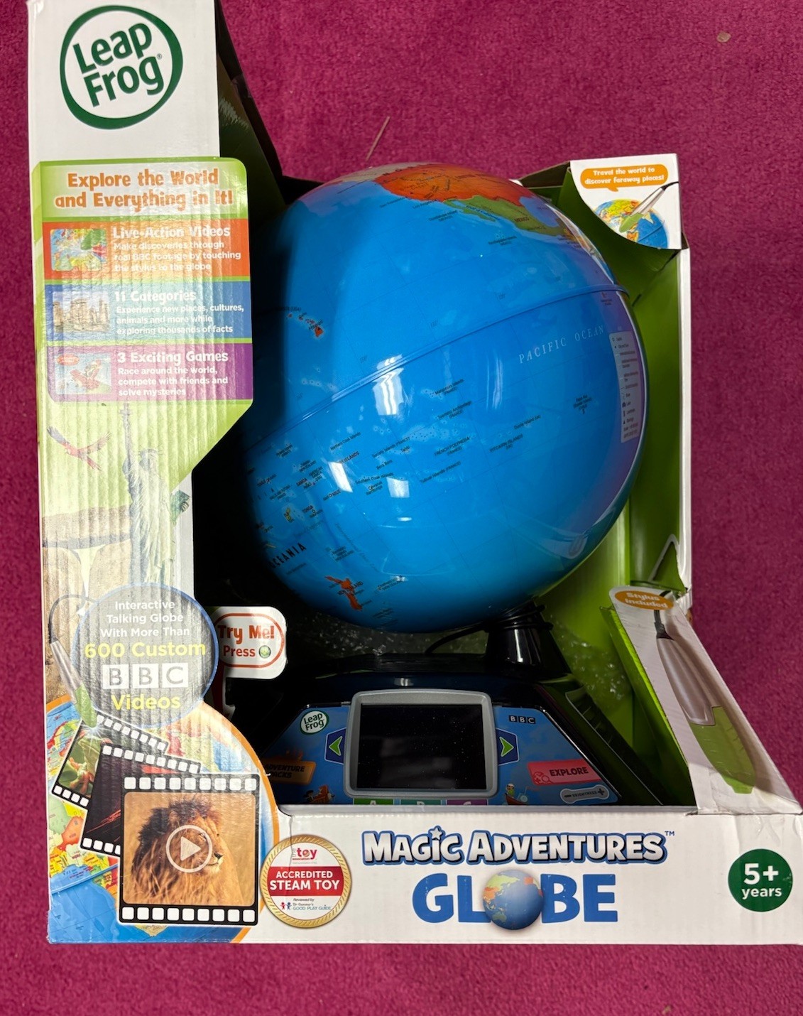 LeapFrog Magic Adventures Globe Interactive Learning System with Stylus