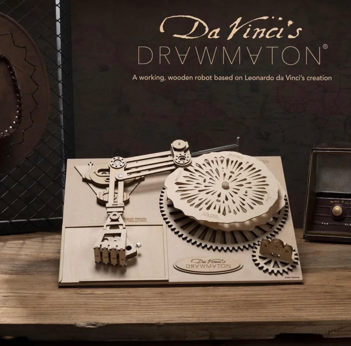 ROKR Da Vinci’s Drawmaton (The Robot) Wooden Drawing Robot Automaton NEW