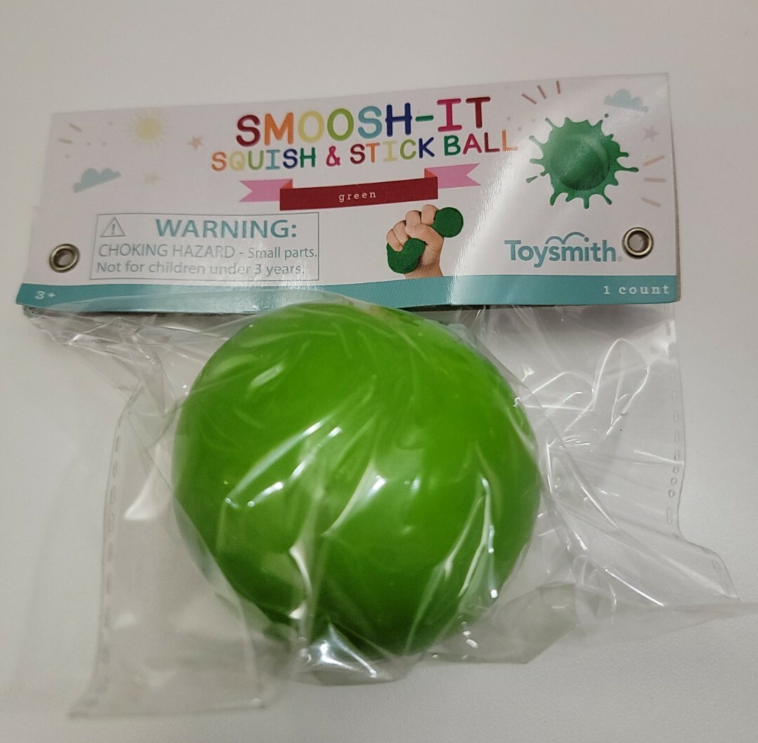 SMOOSH-IT squish & stick ball Great Party Favors and stress ball Green