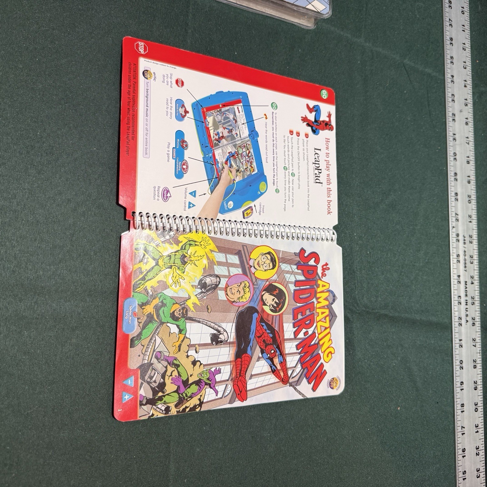 Marvel LeapPad The Amazing Spider-Man 1st Grade Reading Stan Lee Book Cartridge