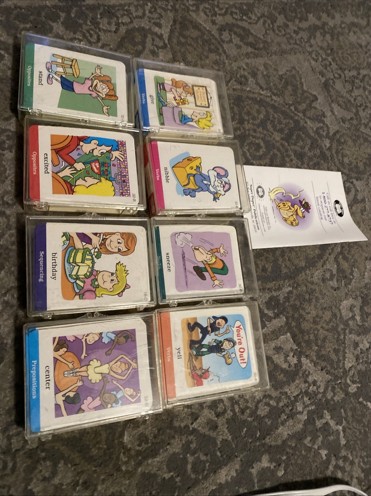 Super Duper Publications Webber Verbs and More! 8 Deck Set – Verbs, Opposites