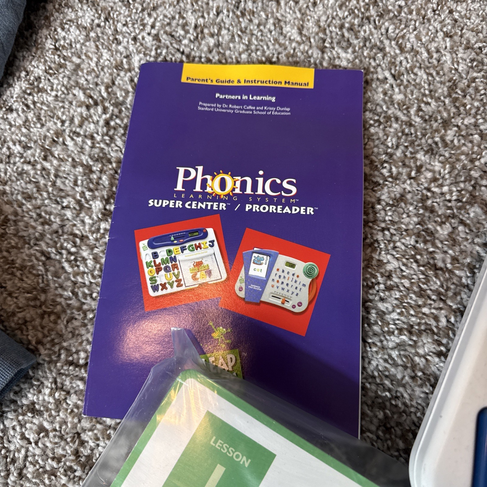 Vintage 1998 Leap Frog Phonics Desk Learning System Letters & lesson Cards
