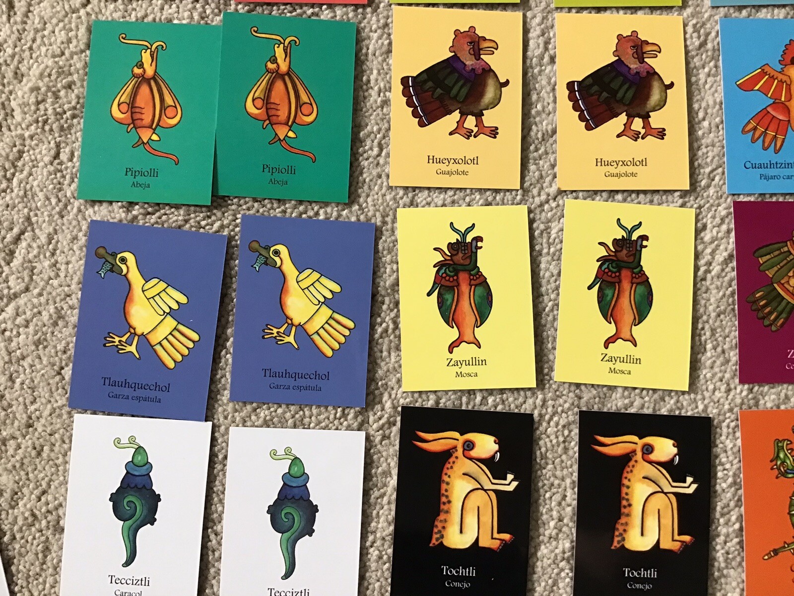 Memorama Animals of Pre-Hispanic Mexico 64 Cards Memory Matching Game in Case