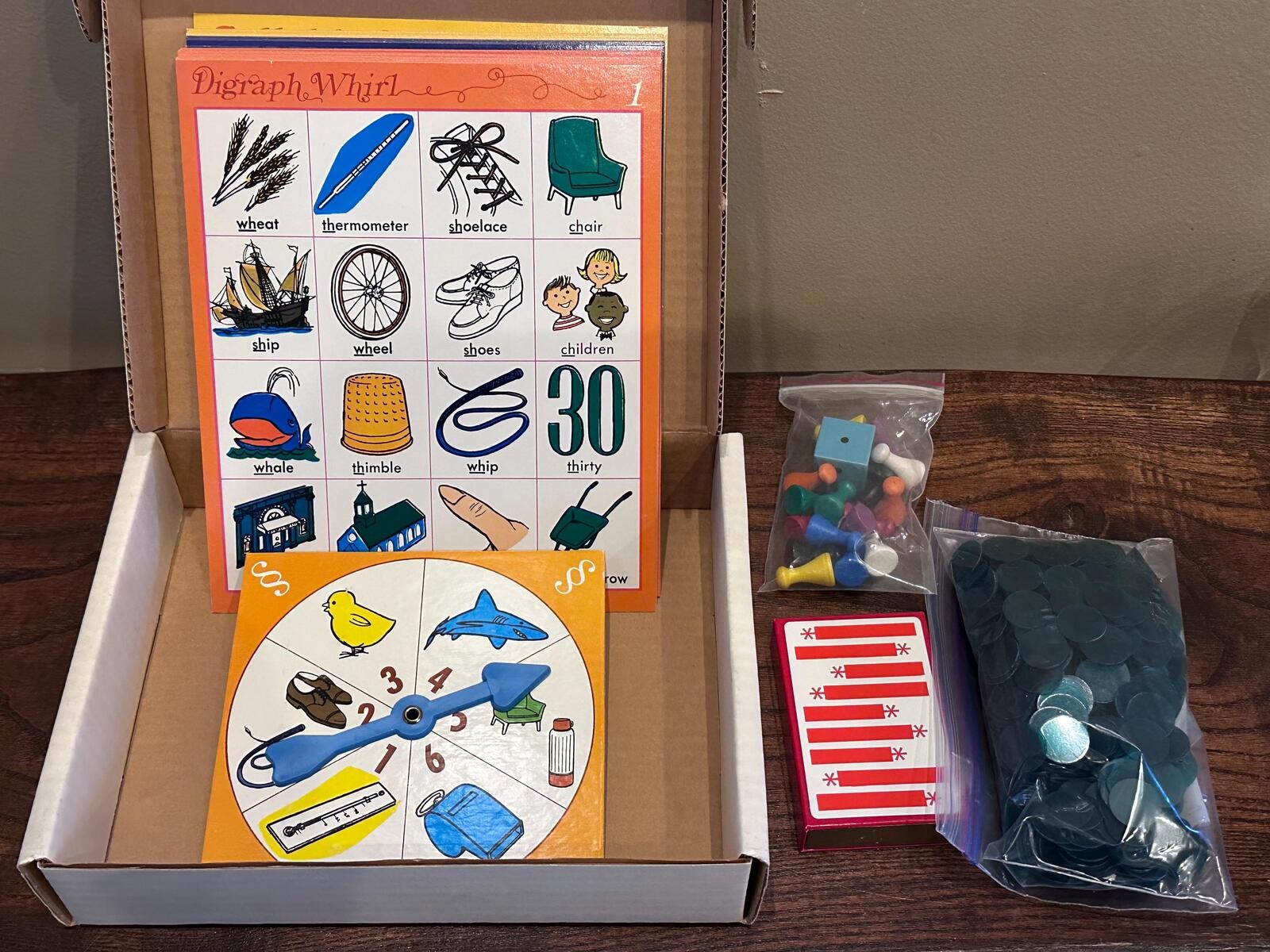 Vintage 1968 Bingobang Phonics Game Kit