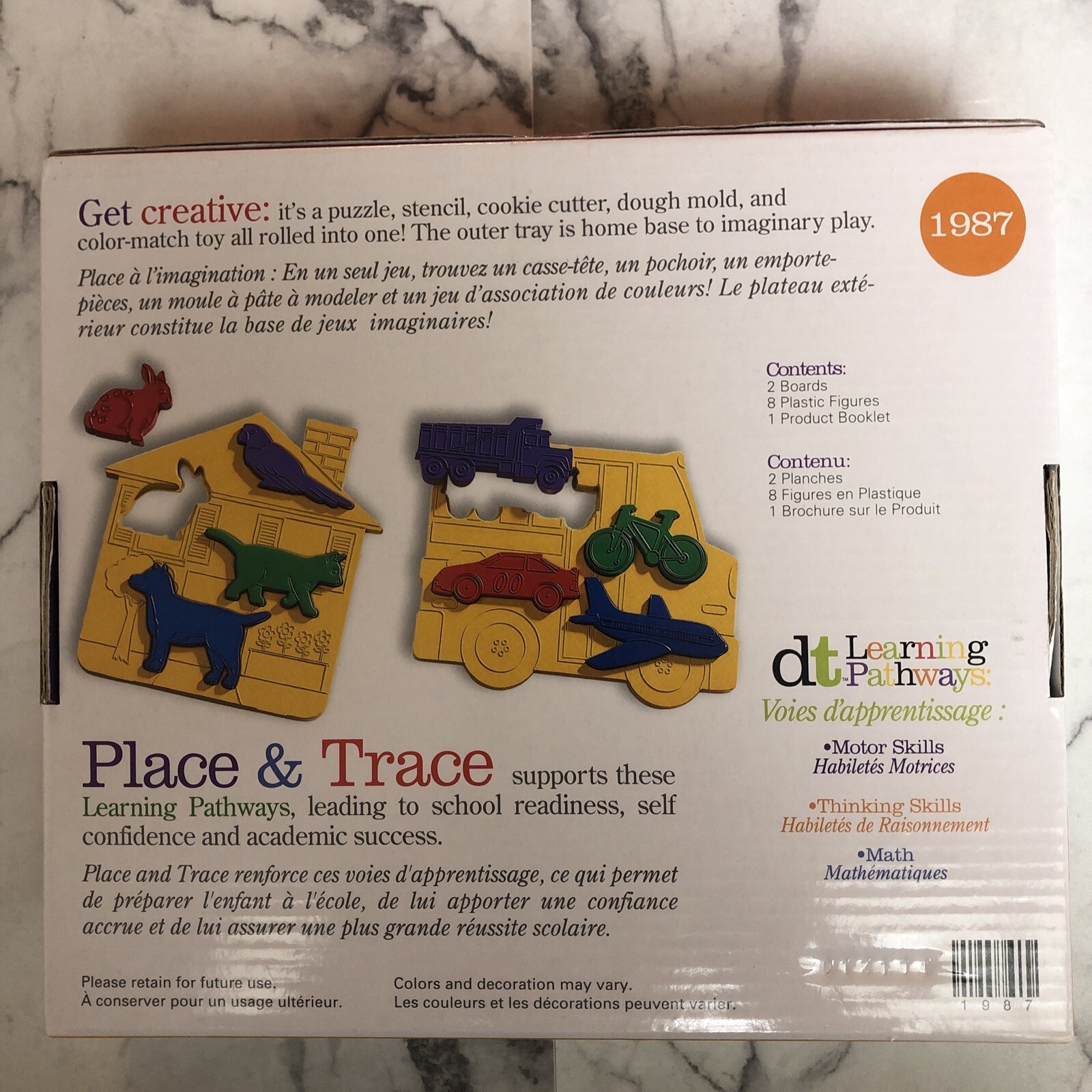 Discovery Toys Place & Trace Puzzle Stencil Shapes Set Educational Model 1987
