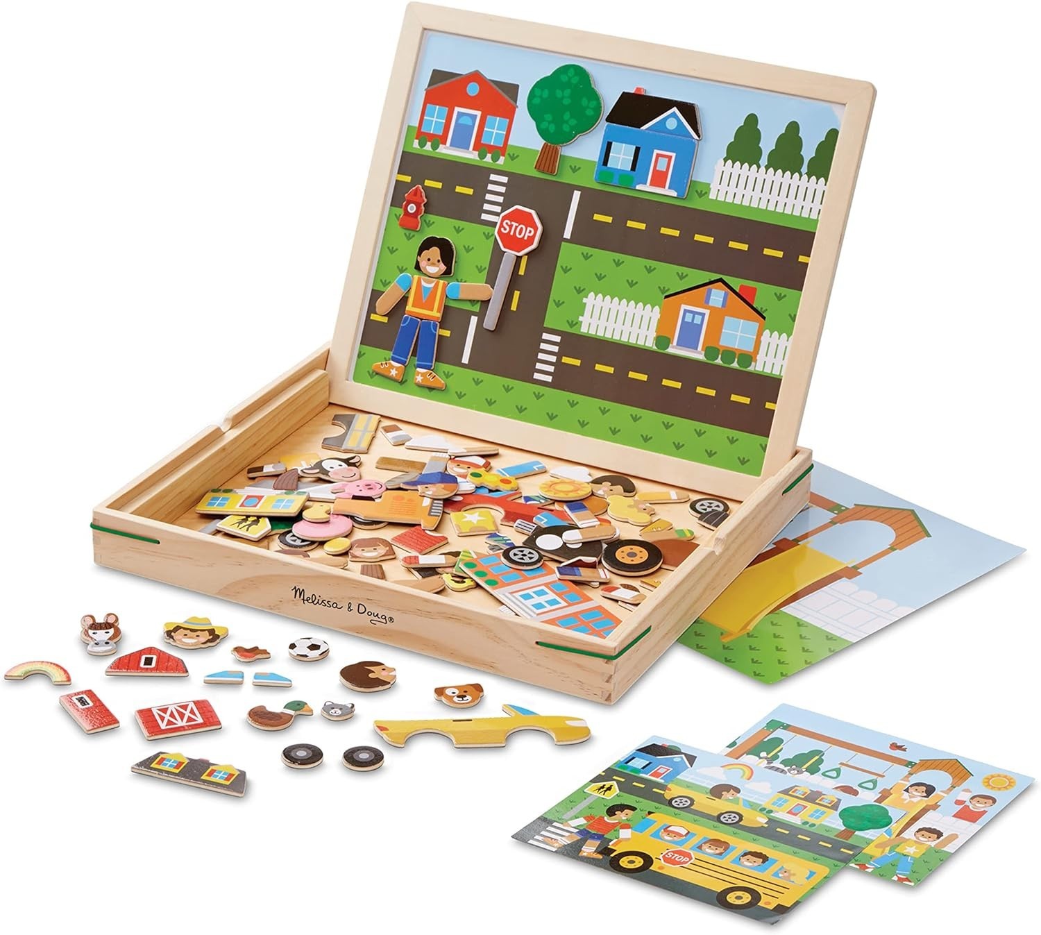 Melissa & Doug Wooden Magnetic Matching Picture Game & Book Scenes NEW