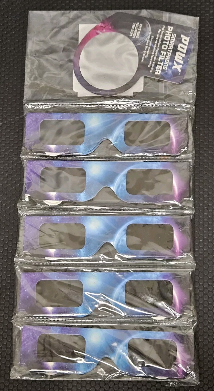Solar Eclipse Glasses Set Of 10 & Smartphone Photo Filter- Powx Galaxy Style