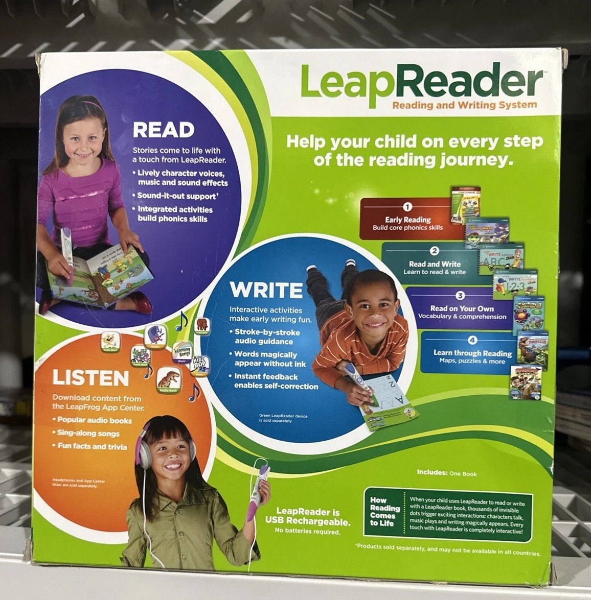 LeapFrog LeapReader Reading and Writing System Pink 4 to 8 Years Old Open Box