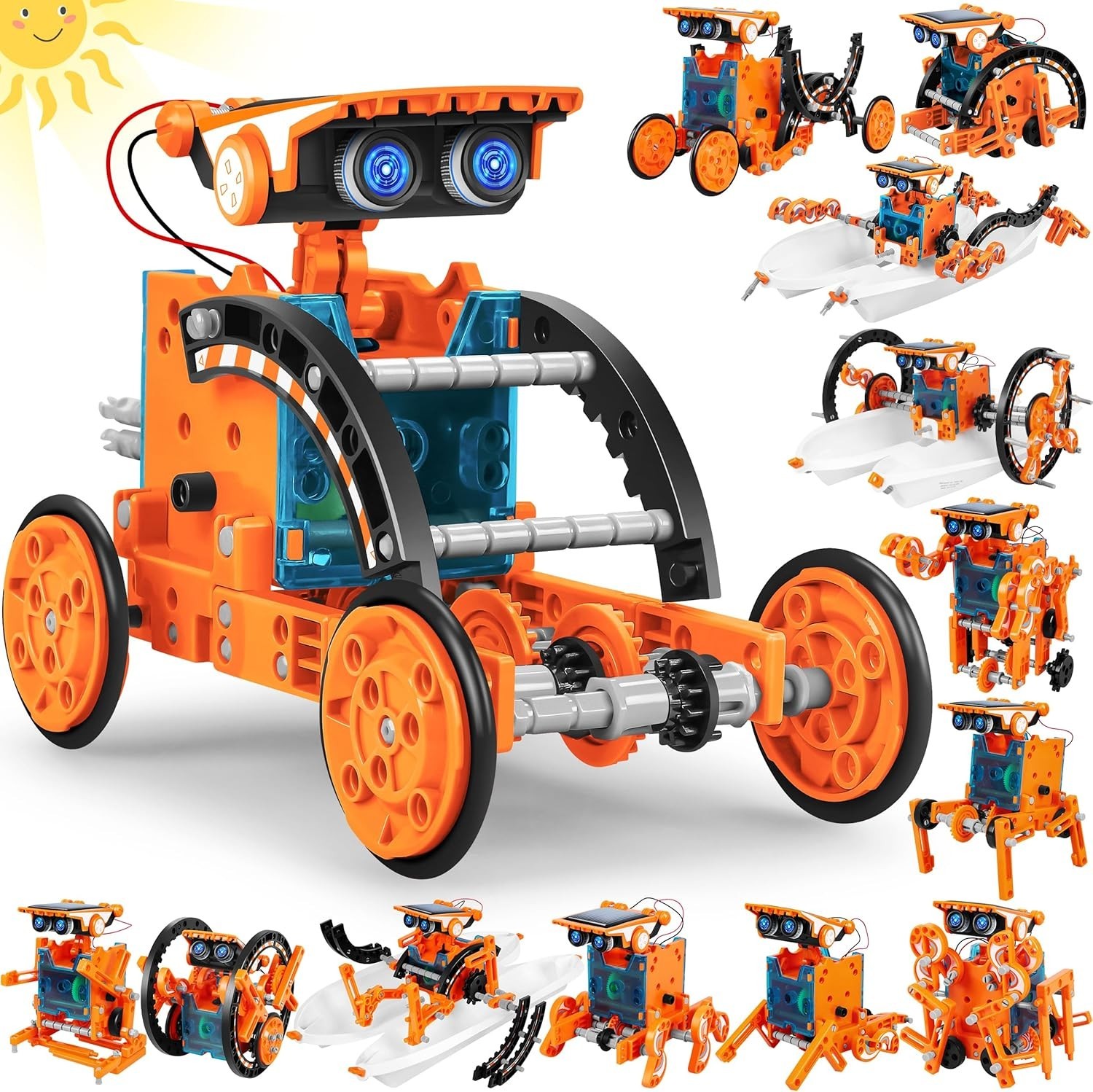 Hands-On 13-in-1 STEM Solar Robot Kit for Kids 8-12 – Fun Learning Experience
