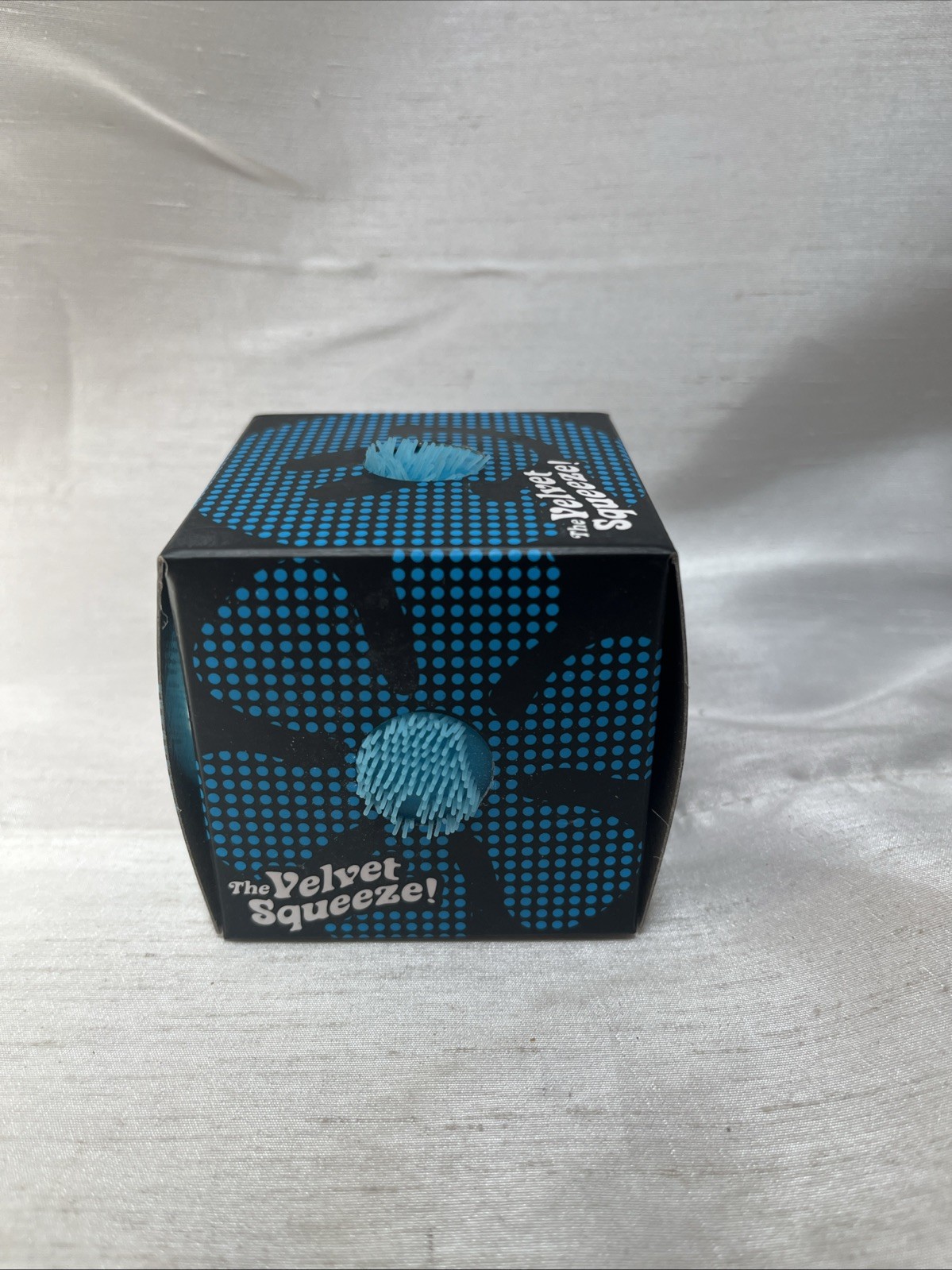 BLUE Needoh FUZZ BALL Flower Power Nee Doh Squish Stress Ball NEE-DOH Fuzzball